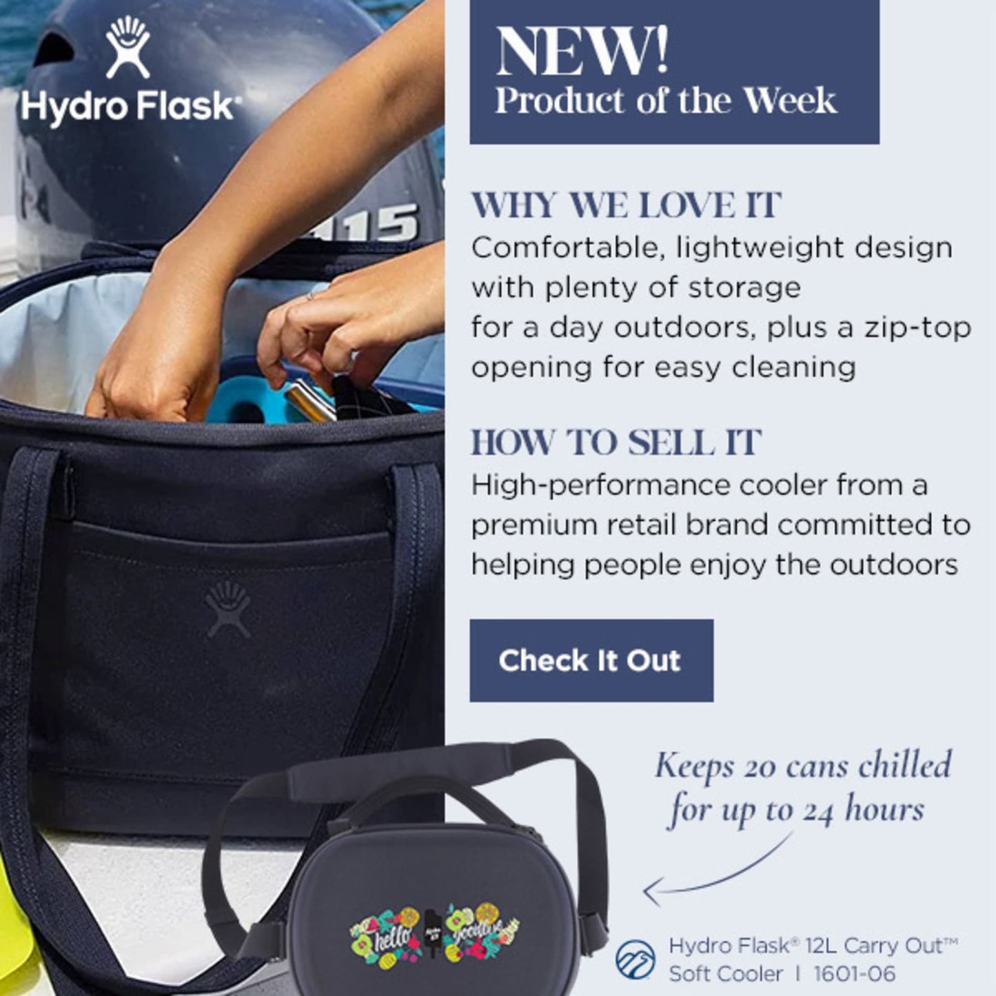 Hydro Flask® 12L Carry Out™ Soft Cooler - Etchified - Etchified - 1601-06BK