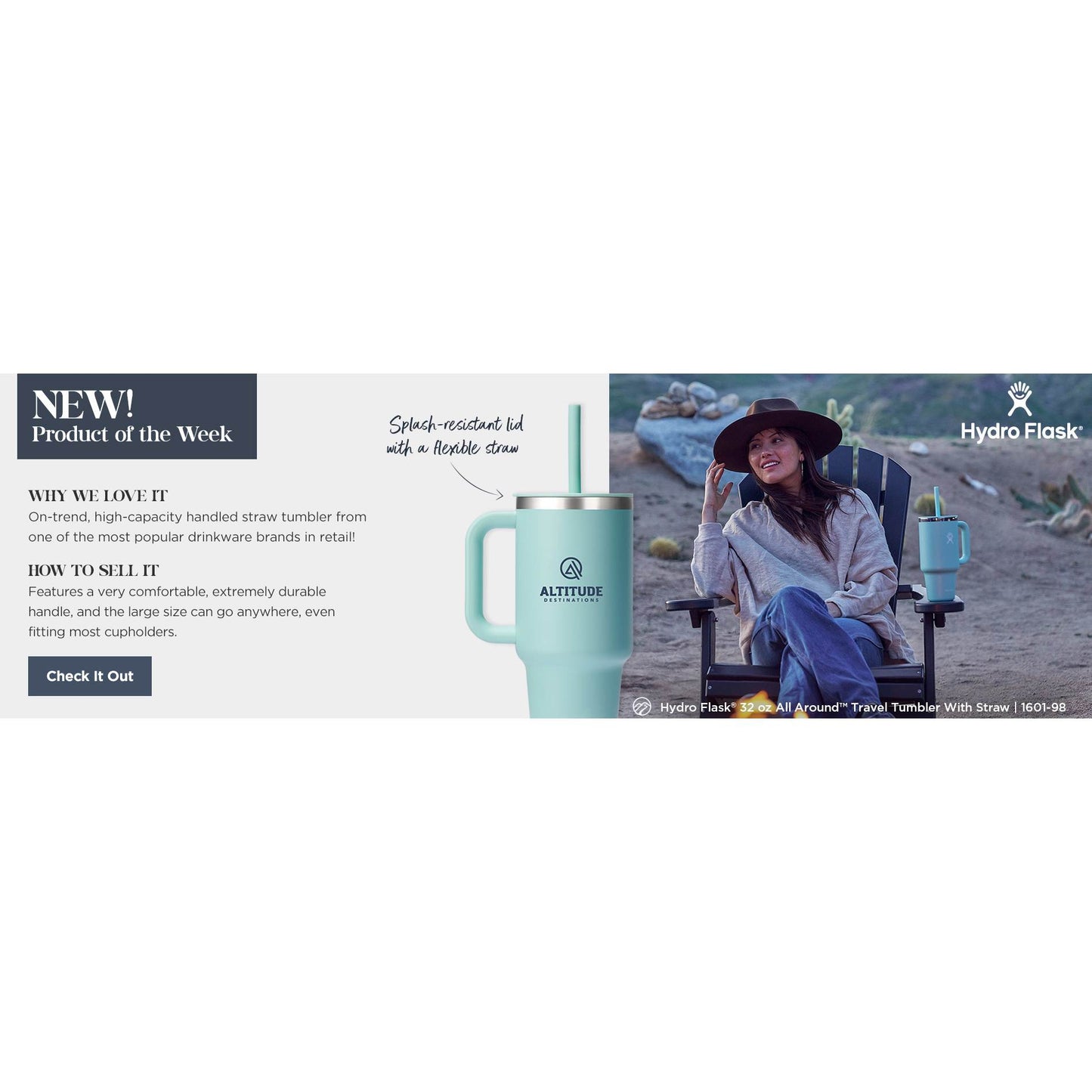 Hydro Flask® All Around Travel Tumbler 32oz - Etchified - Etchified - 1601-98TRILM