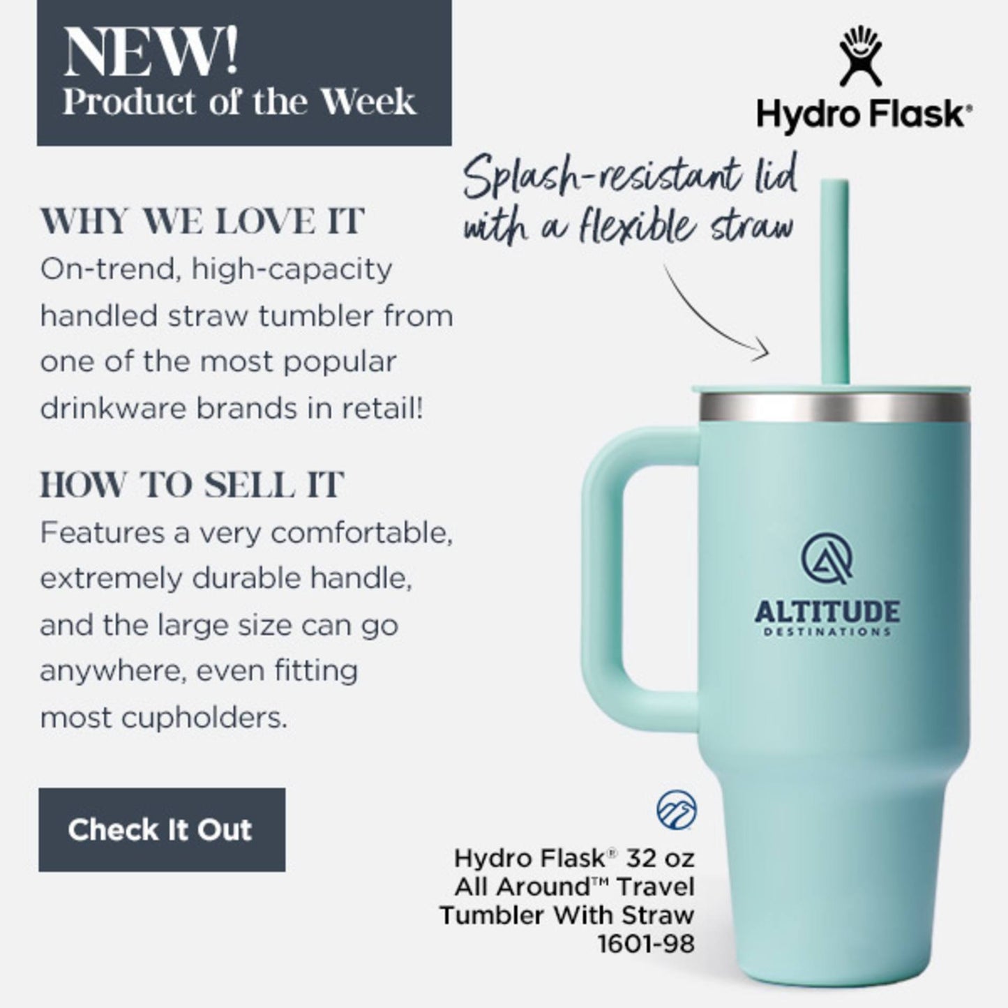 Hydro Flask® All Around Travel Tumbler 32oz - Etchified - Etchified - 1601-98TRILM