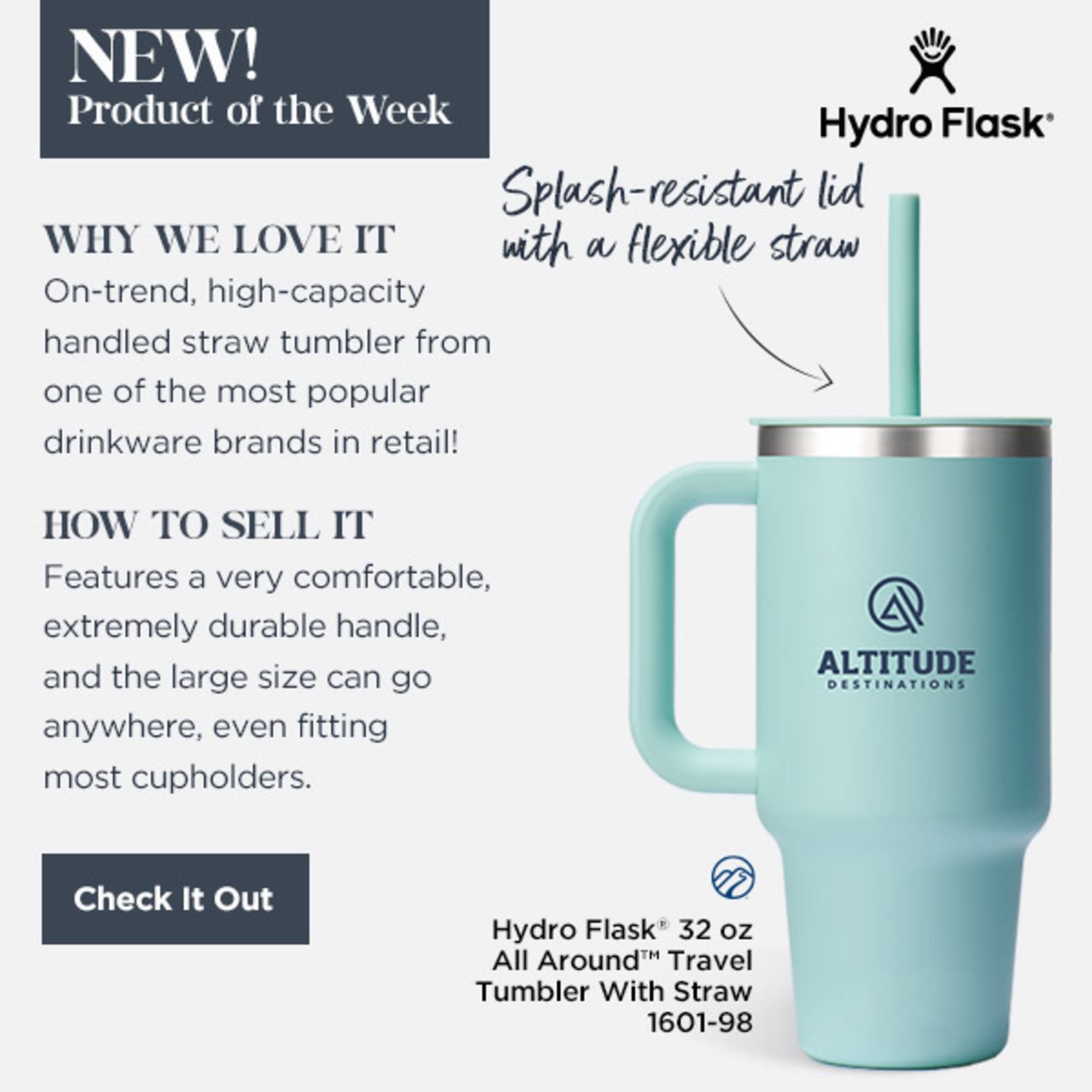 Hydro Flask® All Around Travel Tumbler 32oz - Etchified - Etchified - 1601-98TRILM