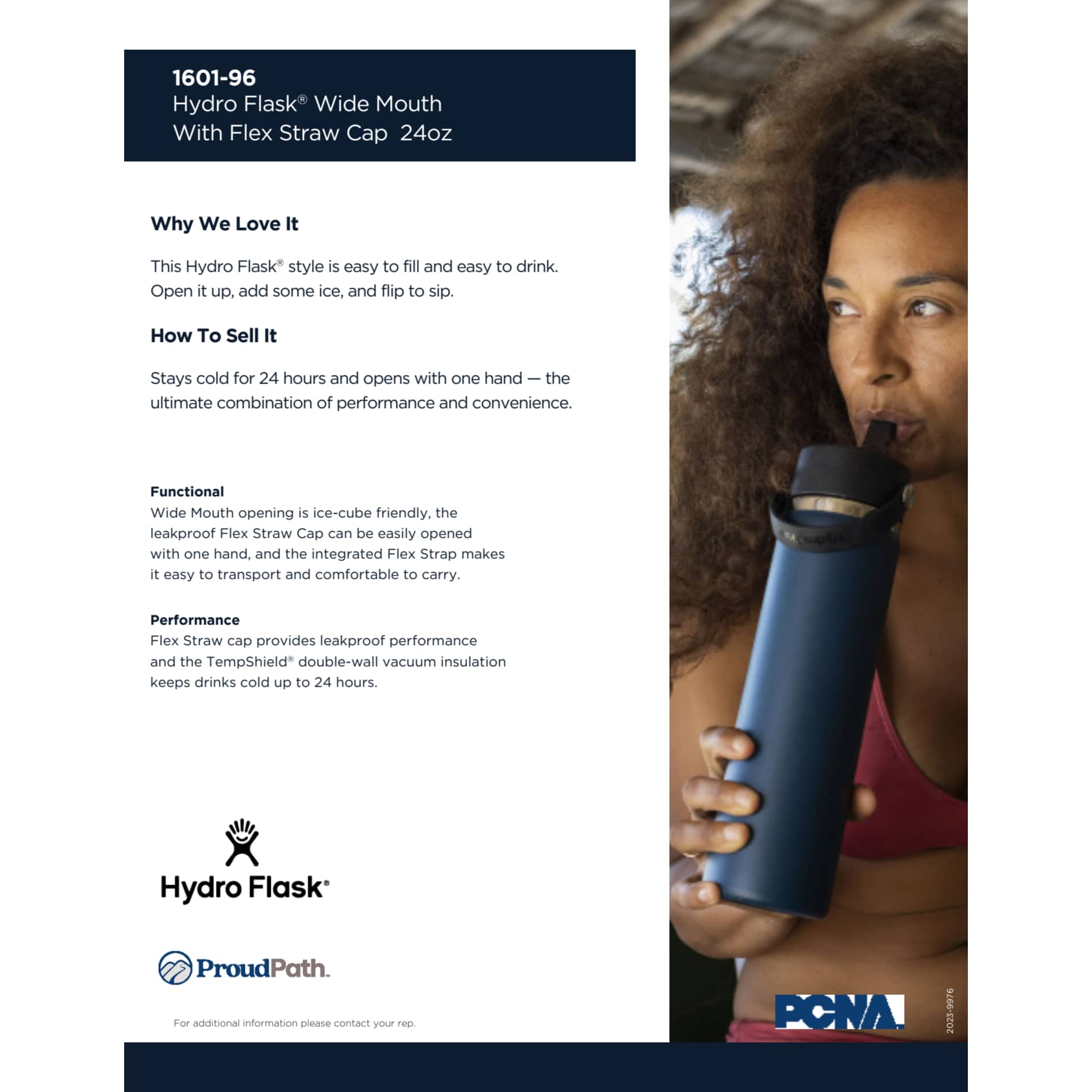 Hydro Flask® Wide Mouth w/ Flex Straw Cap 24oz - Etchified - Etchified - 1601-96WH