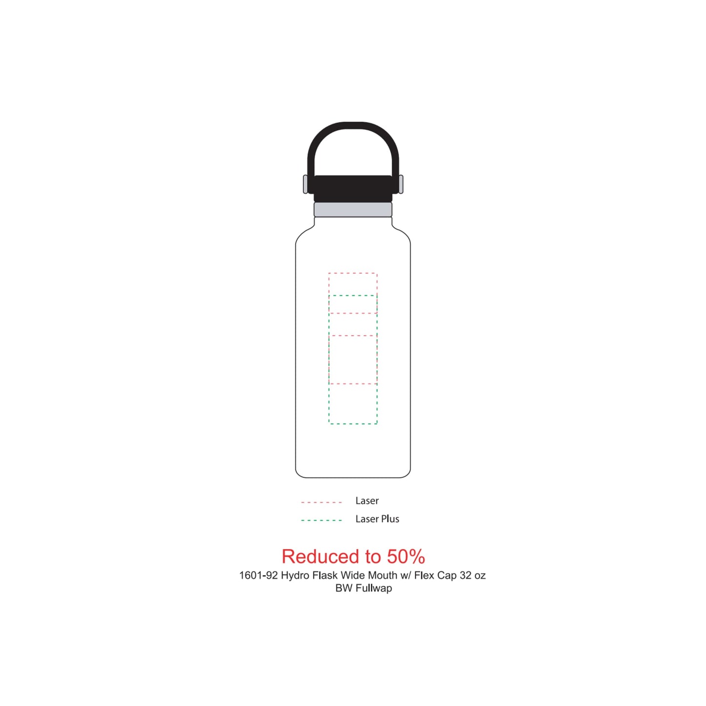 Hydro Flask® Wide Mouth With Flex Cap 32oz - Etchified - Etchified - 1601-92WH