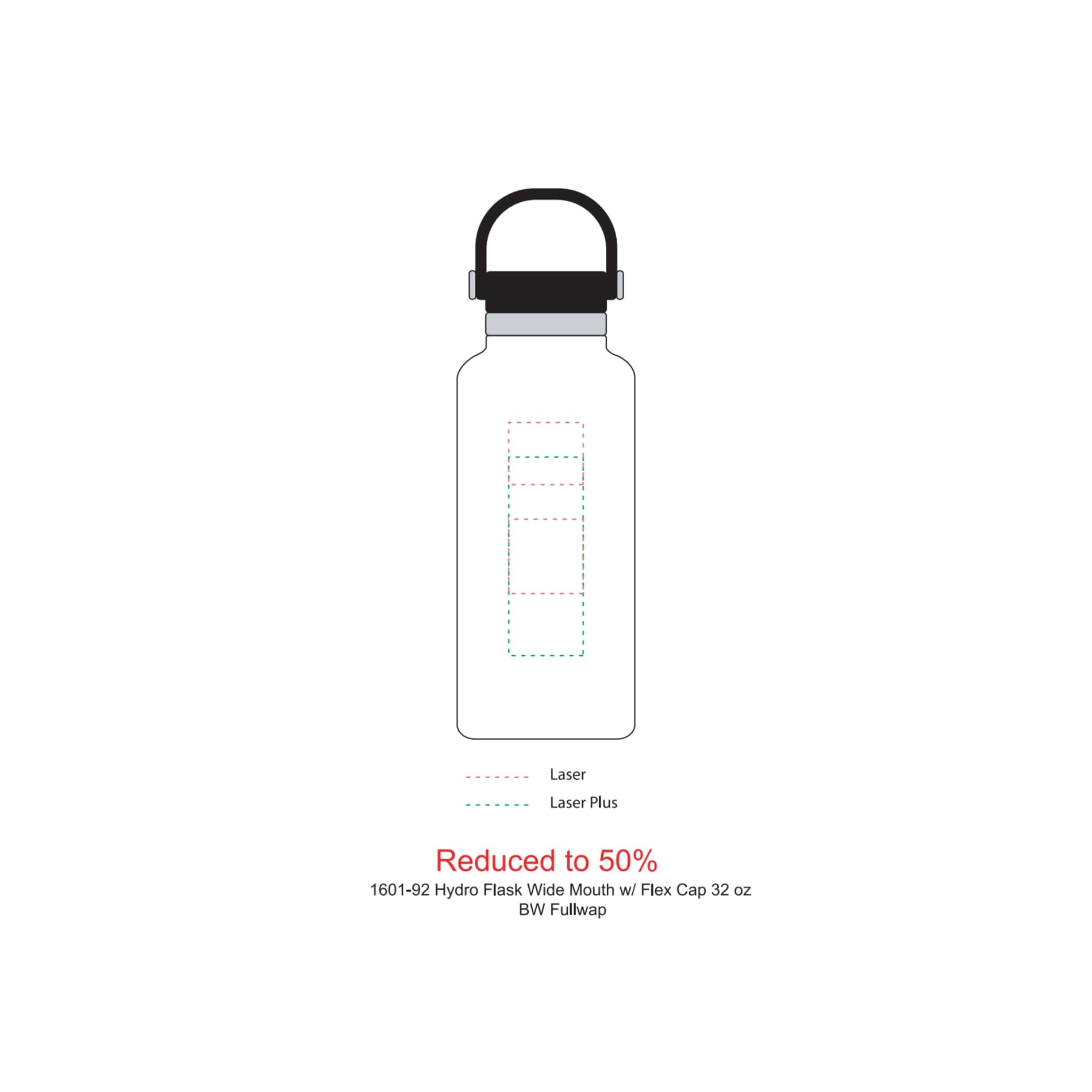 Hydro Flask® Wide Mouth With Flex Cap 32oz - Etchified - Etchified - 1601-92WH