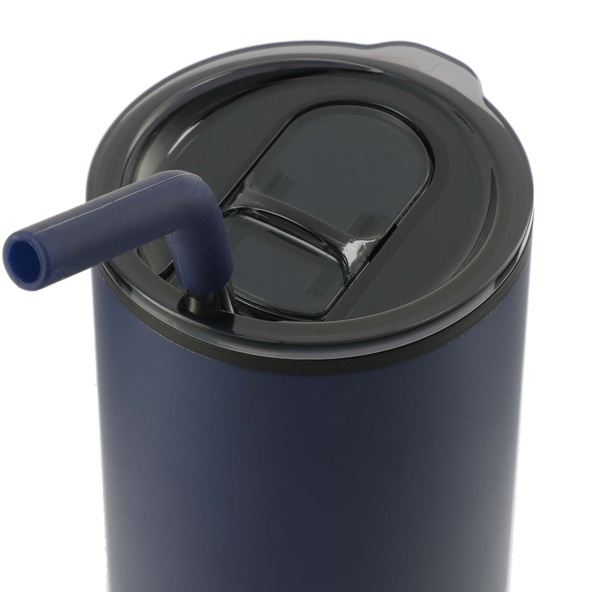 Lagom Insulated 16oz Stainless Steel Tumbler with Straw (MIN 75) - Etchified - Etchified - SM - 6908BK - 1