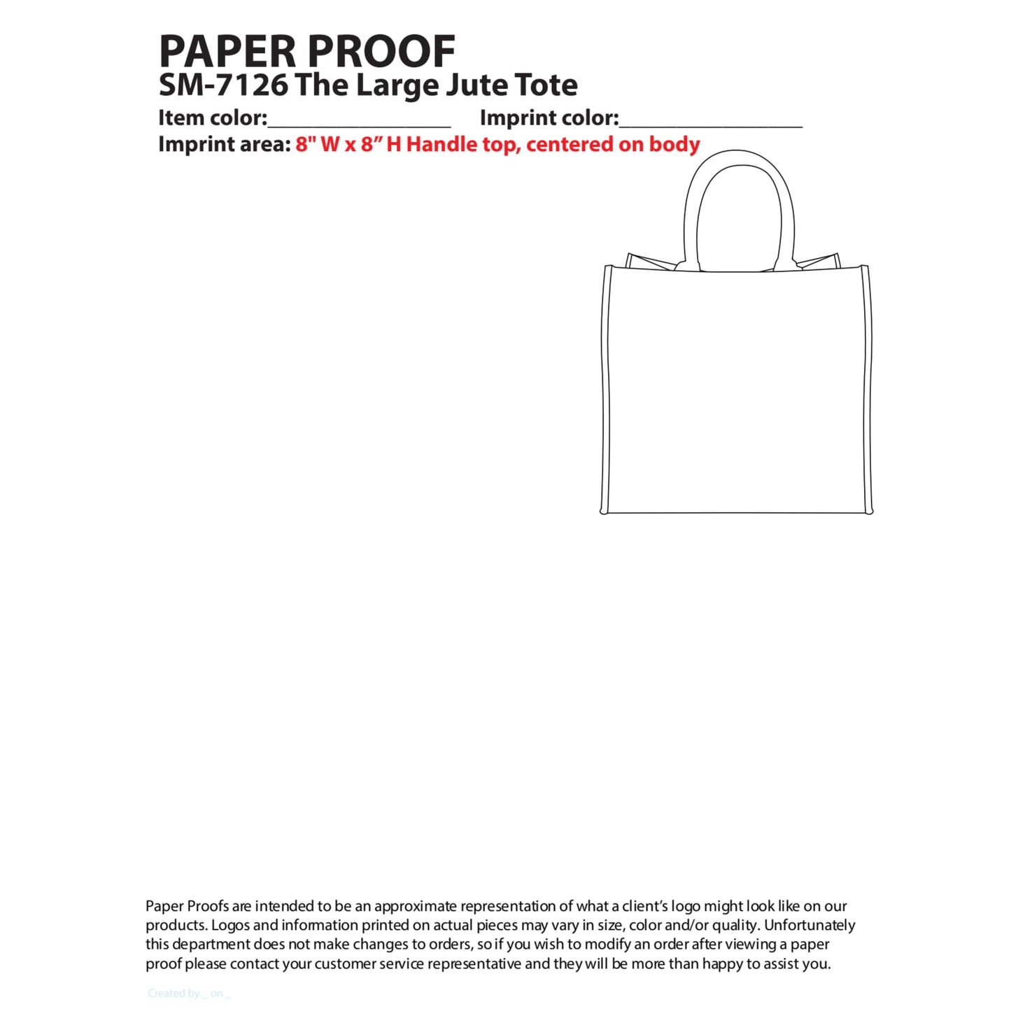 Large Jute Tote - Etchified - Etchified - SM-7126BK