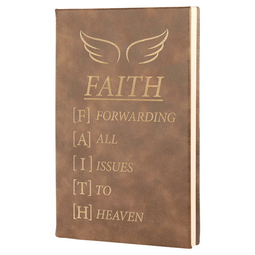 Leatherette Journal with Lined Notepad 5 1/4" x 8 1/4" - Etchified-etchified-GFT660