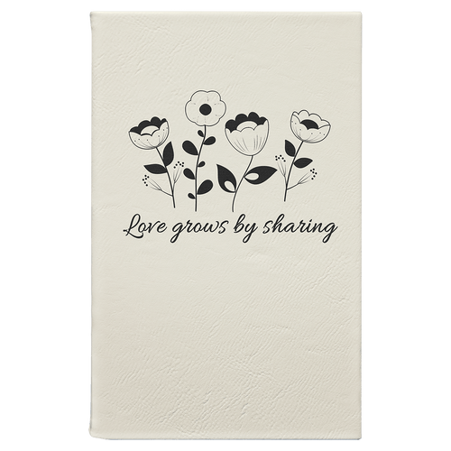 Leatherette Journal with Lined Notepad 5 1/4" x 8 1/4" - Etchified-etchified-GFT930