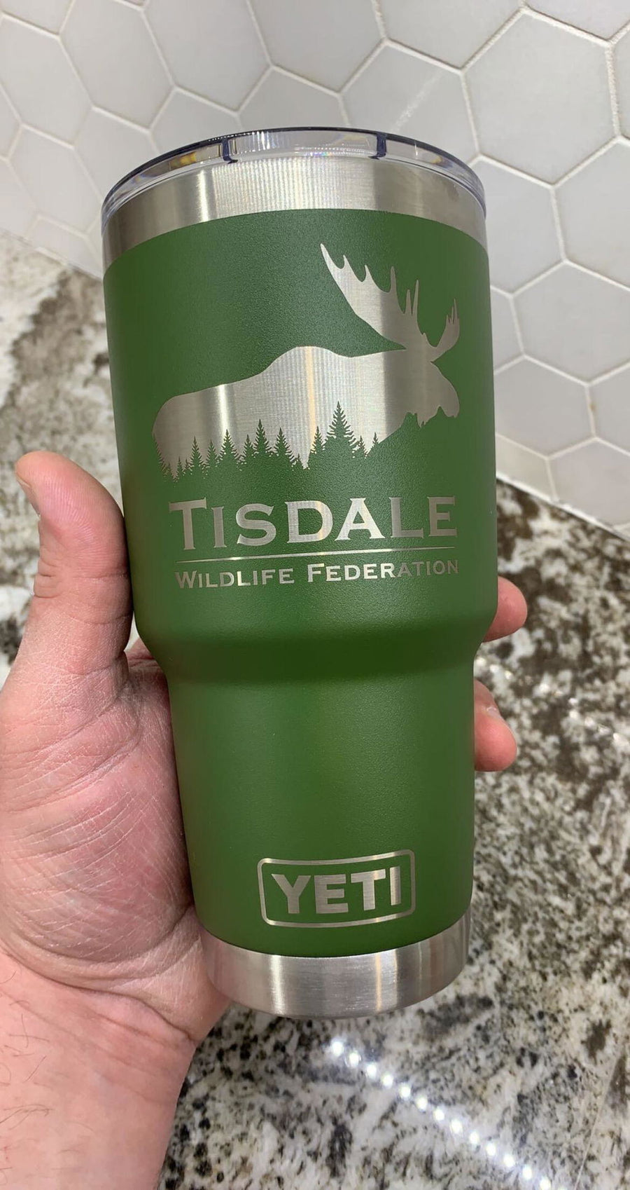 Customer review photo from Justin G.: Personalized YETI® Rambler® 30 oz Tumbler