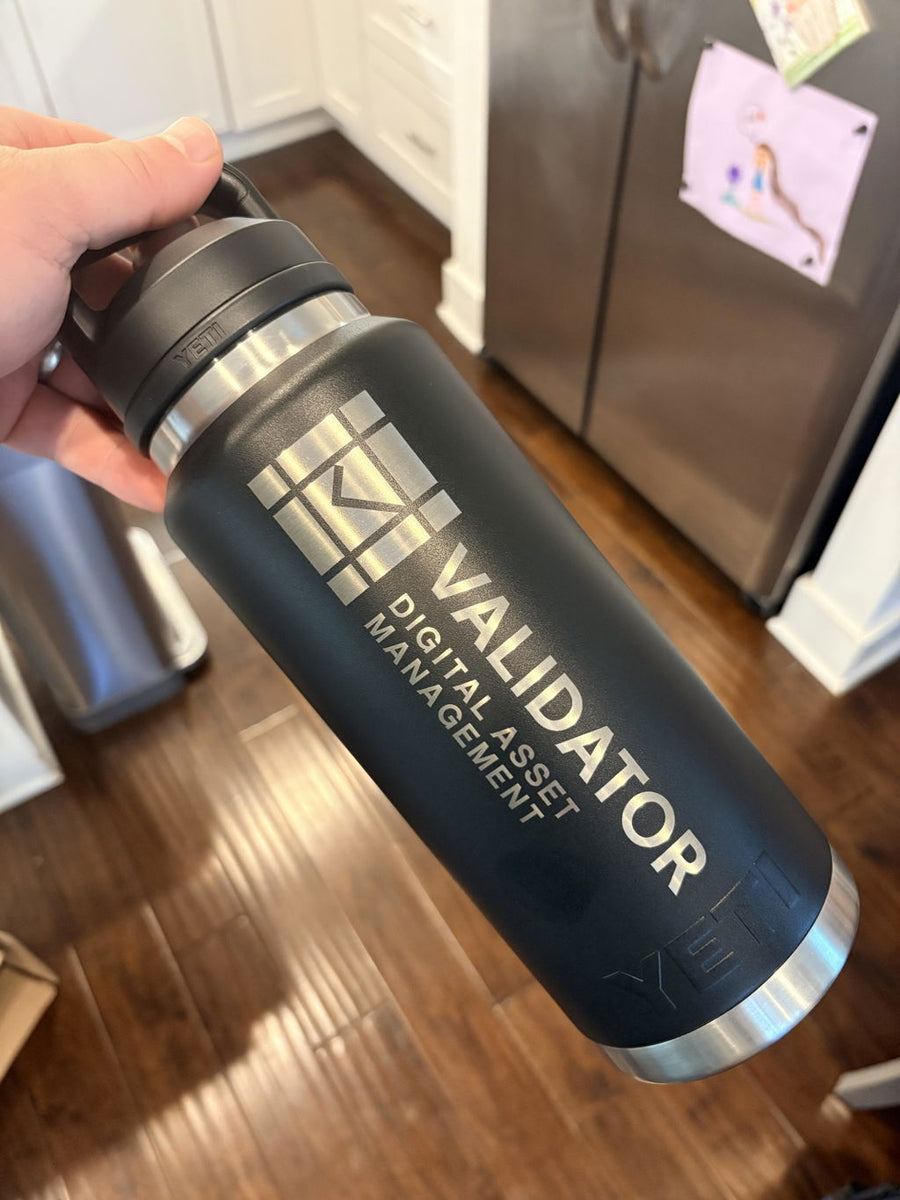 Customer review photo from Michael R.: Personalized YETI® 36oz (1L) Bottle with Chug Cap