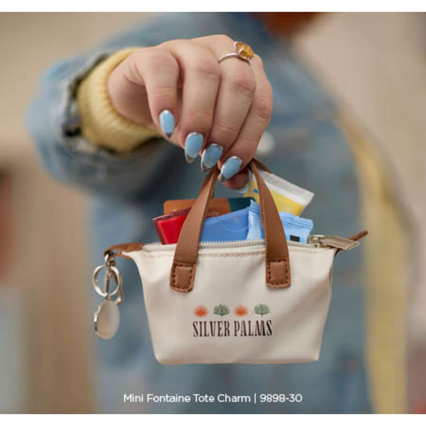 Mini Fontaine Tote Charm - Etchified - Etchified - 9898-30NT