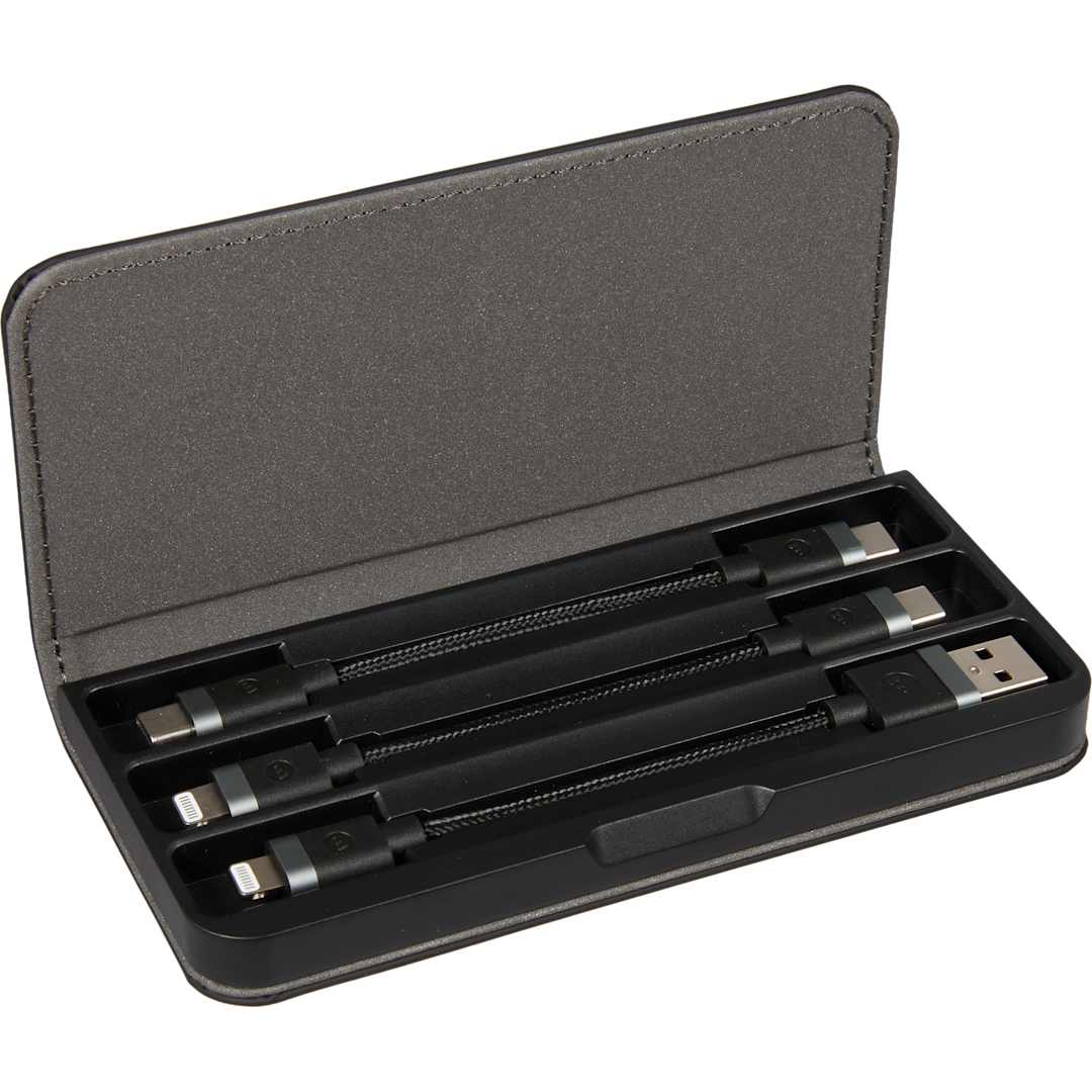 mophie Cable Travel Kit - Etchified - mophie - 7124-28BK