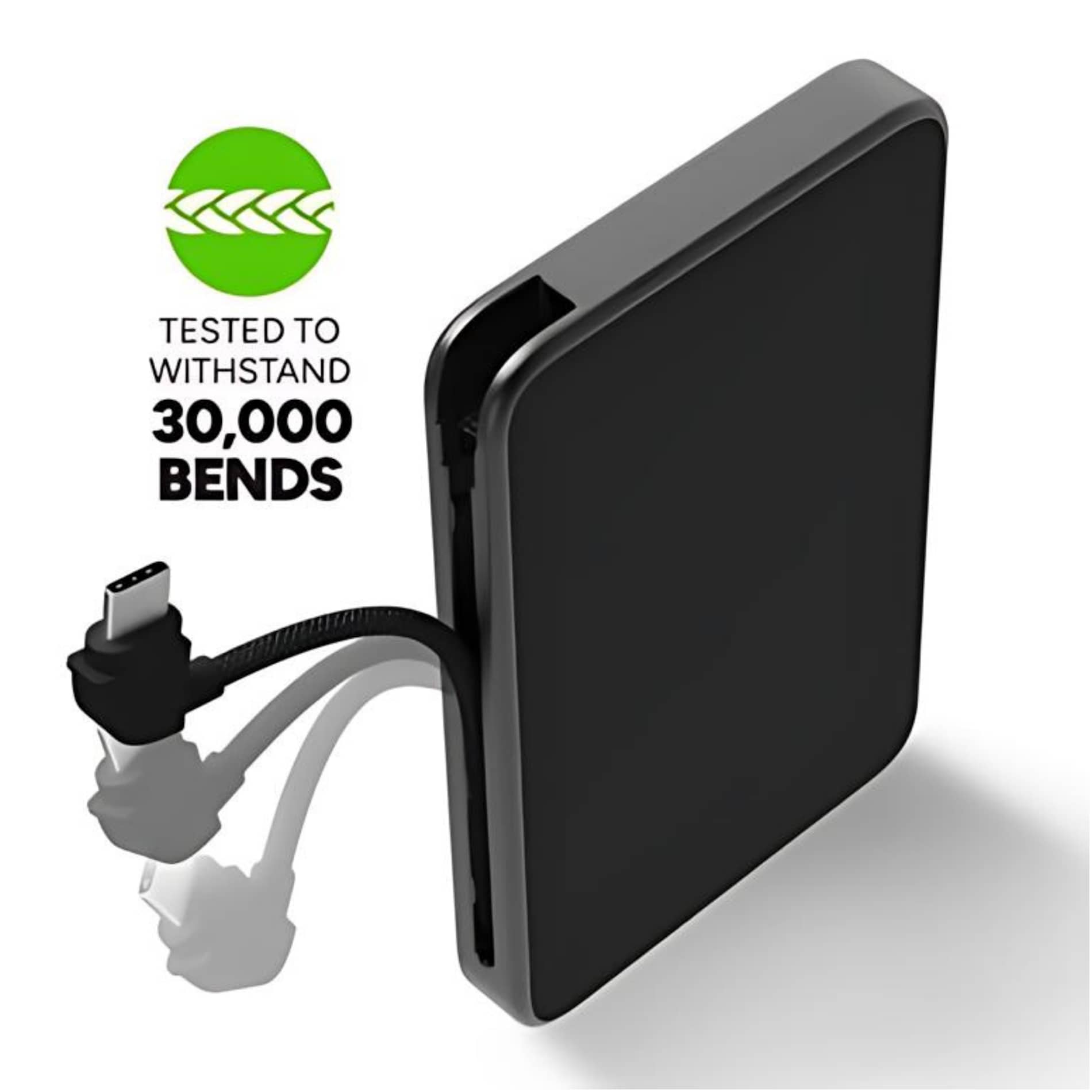 mophie® Powerstation® Mini with Integrated Cable - Etchified - Etchified - 7124-30BK