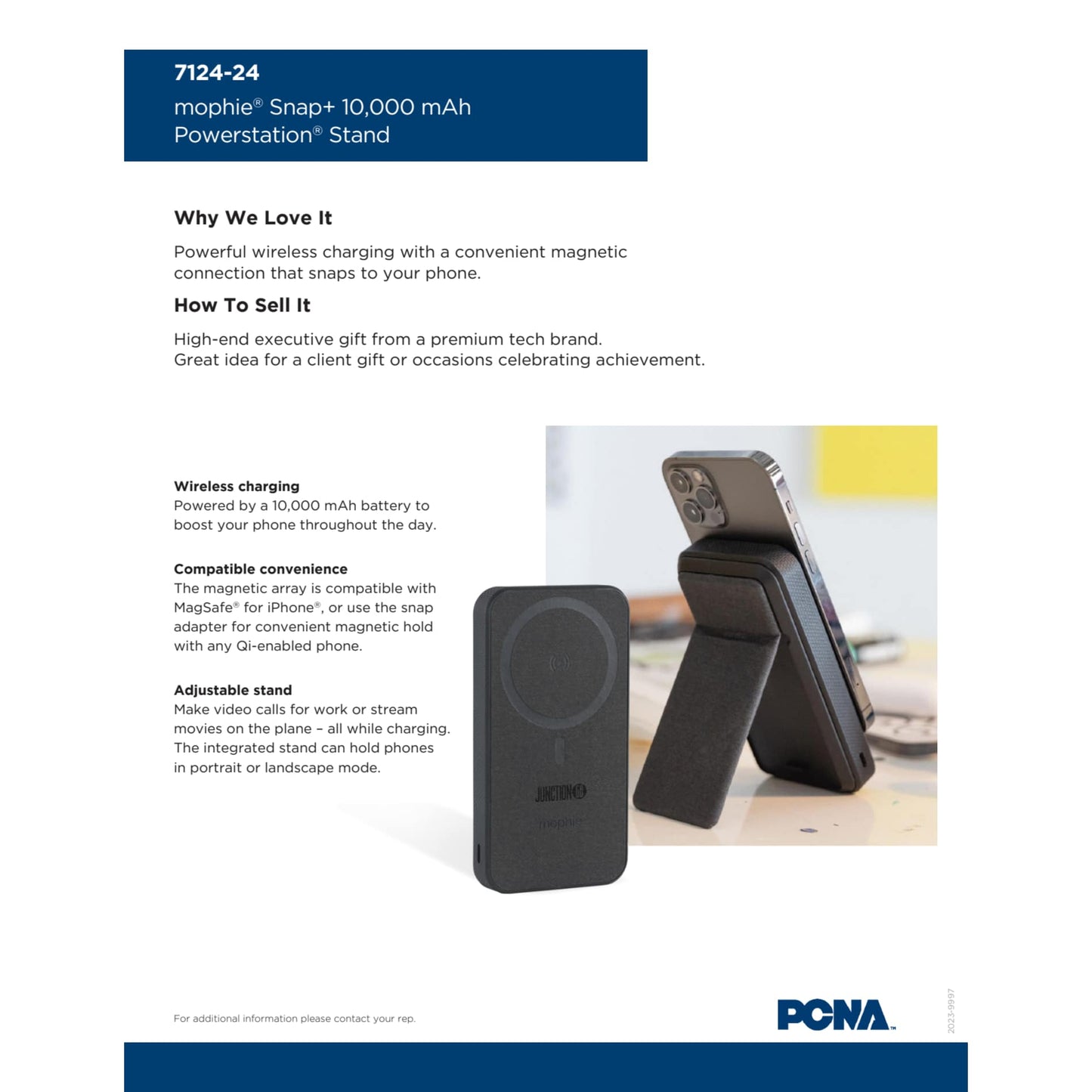 mophie® Snap + 10000 mAh Powerstation Stand - Etchified - Etchified - 7124-24BK