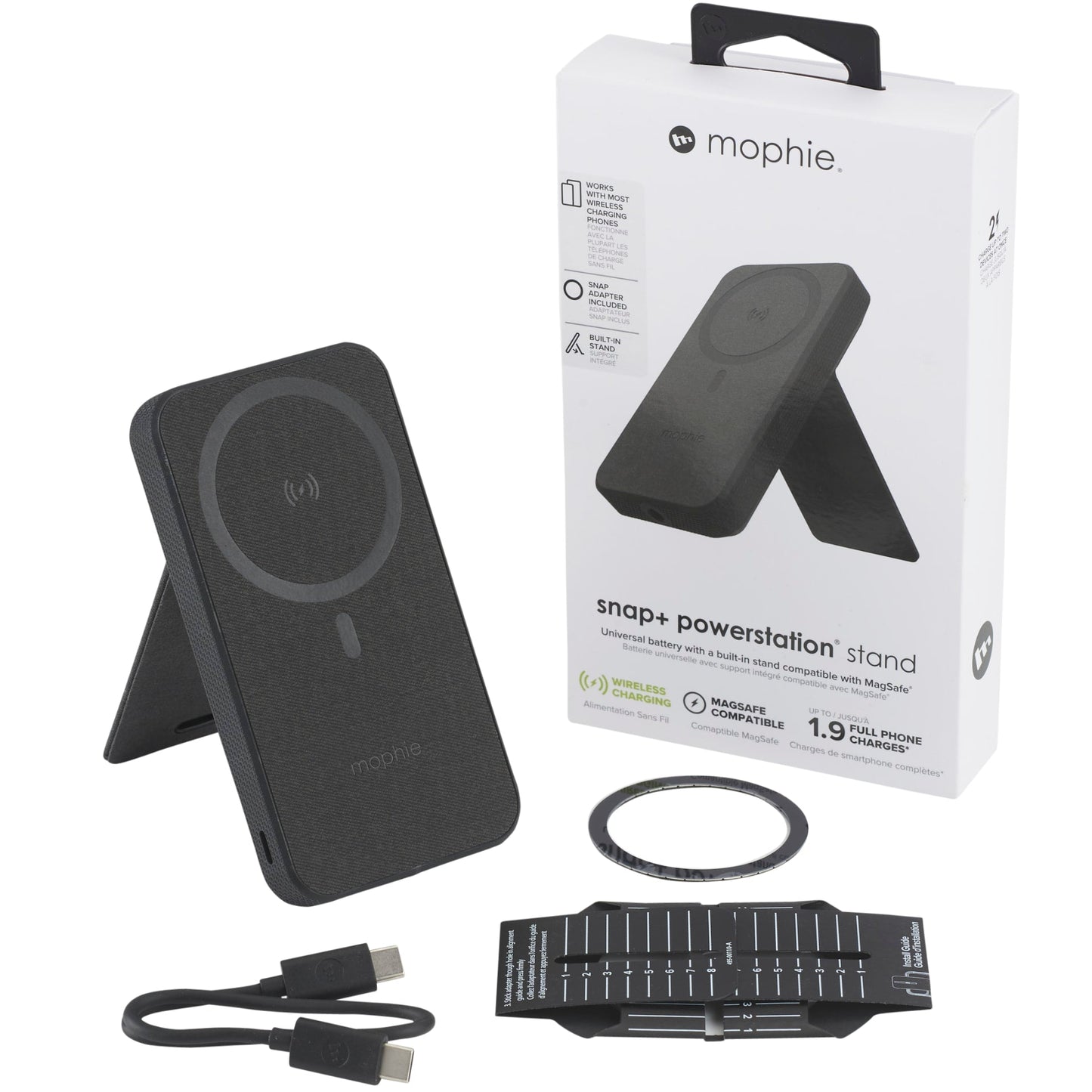 mophie® Snap + 10000 mAh Powerstation Stand - Etchified - Etchified - 7124-24BK