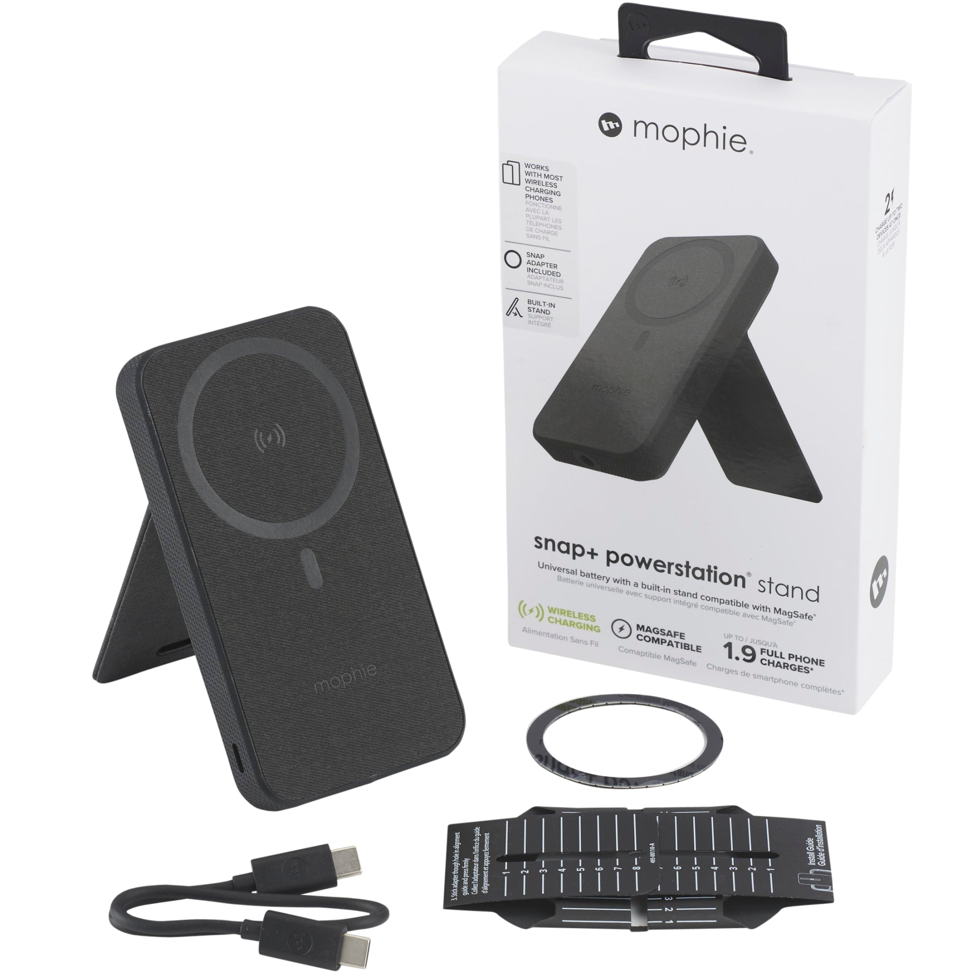 mophie® Snap + 10000 mAh Powerstation Stand - Etchified - Etchified - 7124-24BK