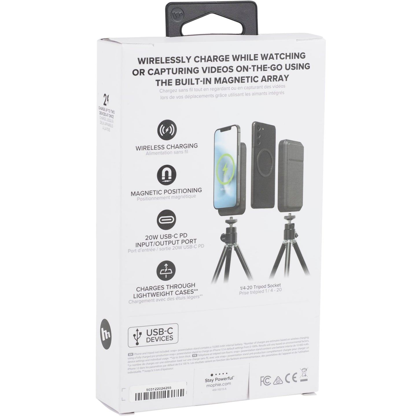 mophie® Snap + 10000 mAh Powerstation Stand - Etchified - Etchified - 7124-24BK