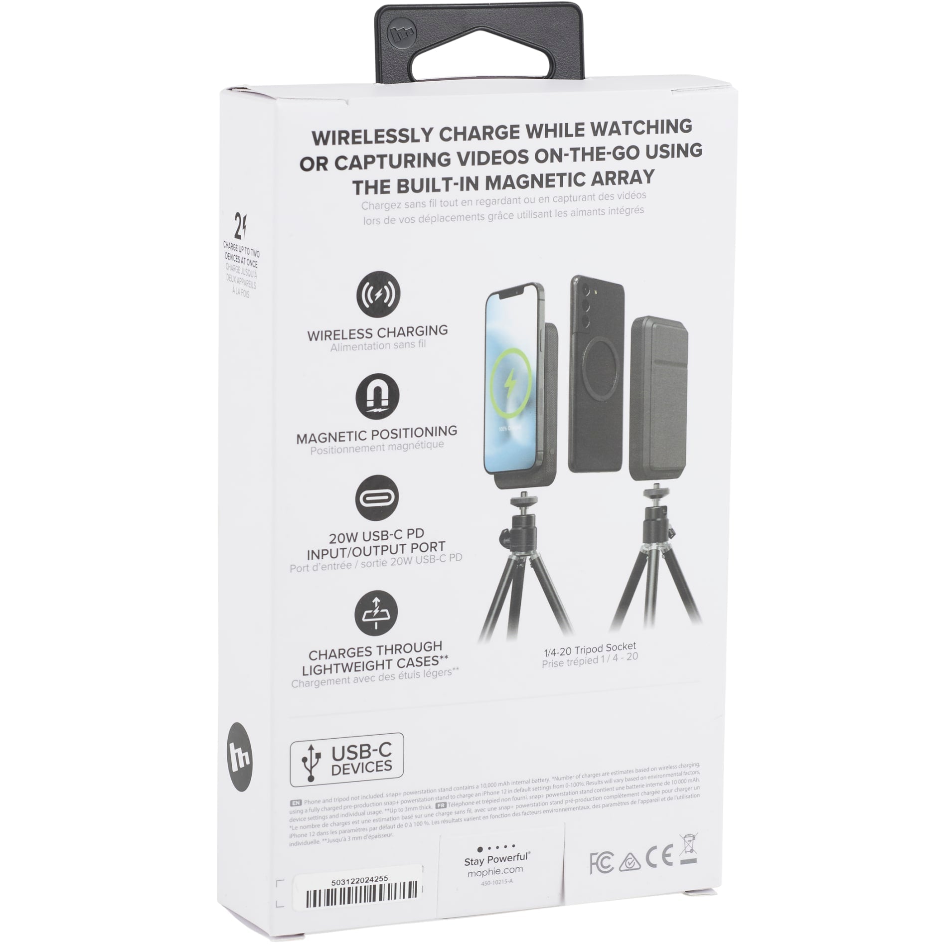 mophie® Snap + 10000 mAh Powerstation Stand - Etchified - Etchified - 7124-24BK