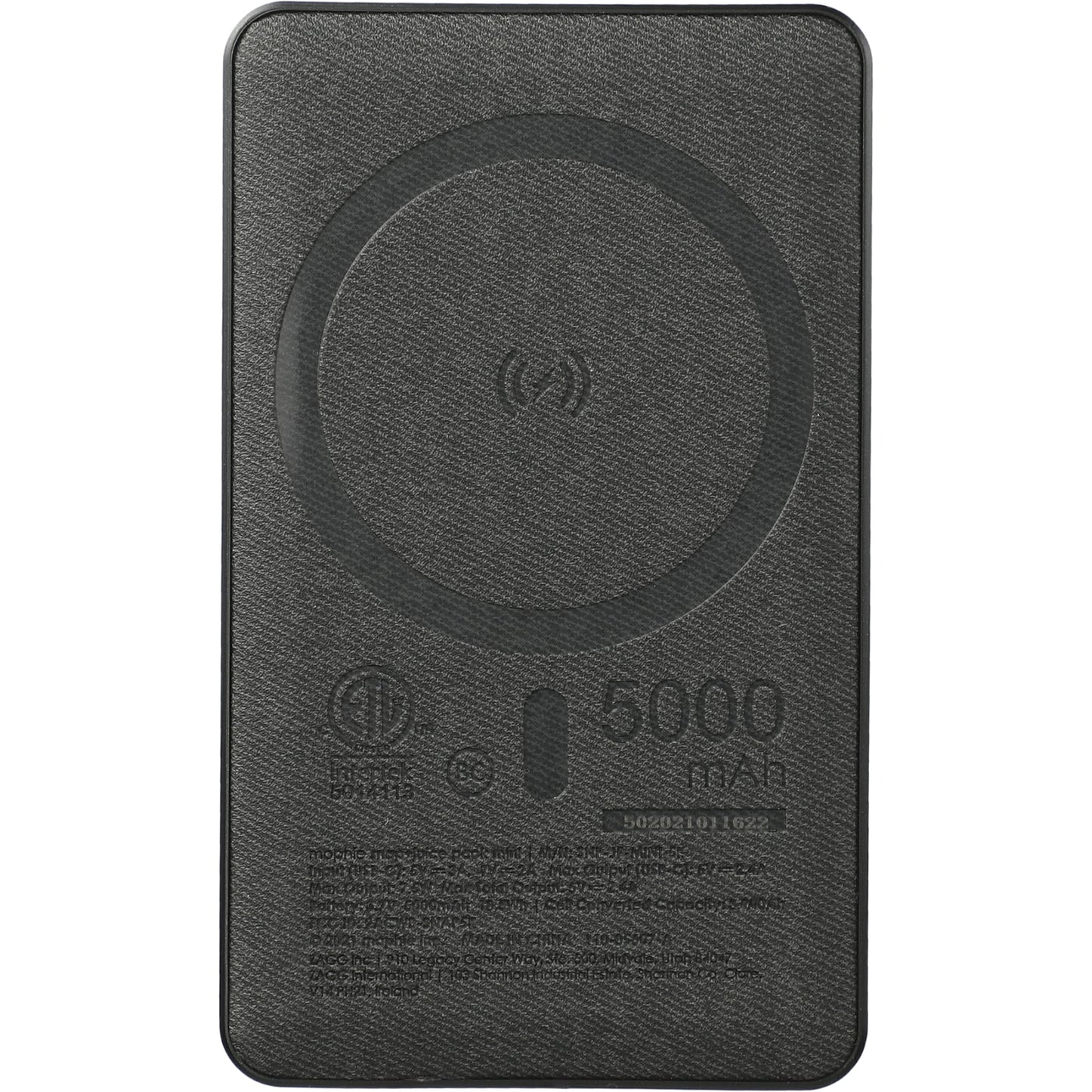 mophie® Snap+ Mini 5000 mAh Wireless Power Bank - Etchified - Etchified - 7124-11BK