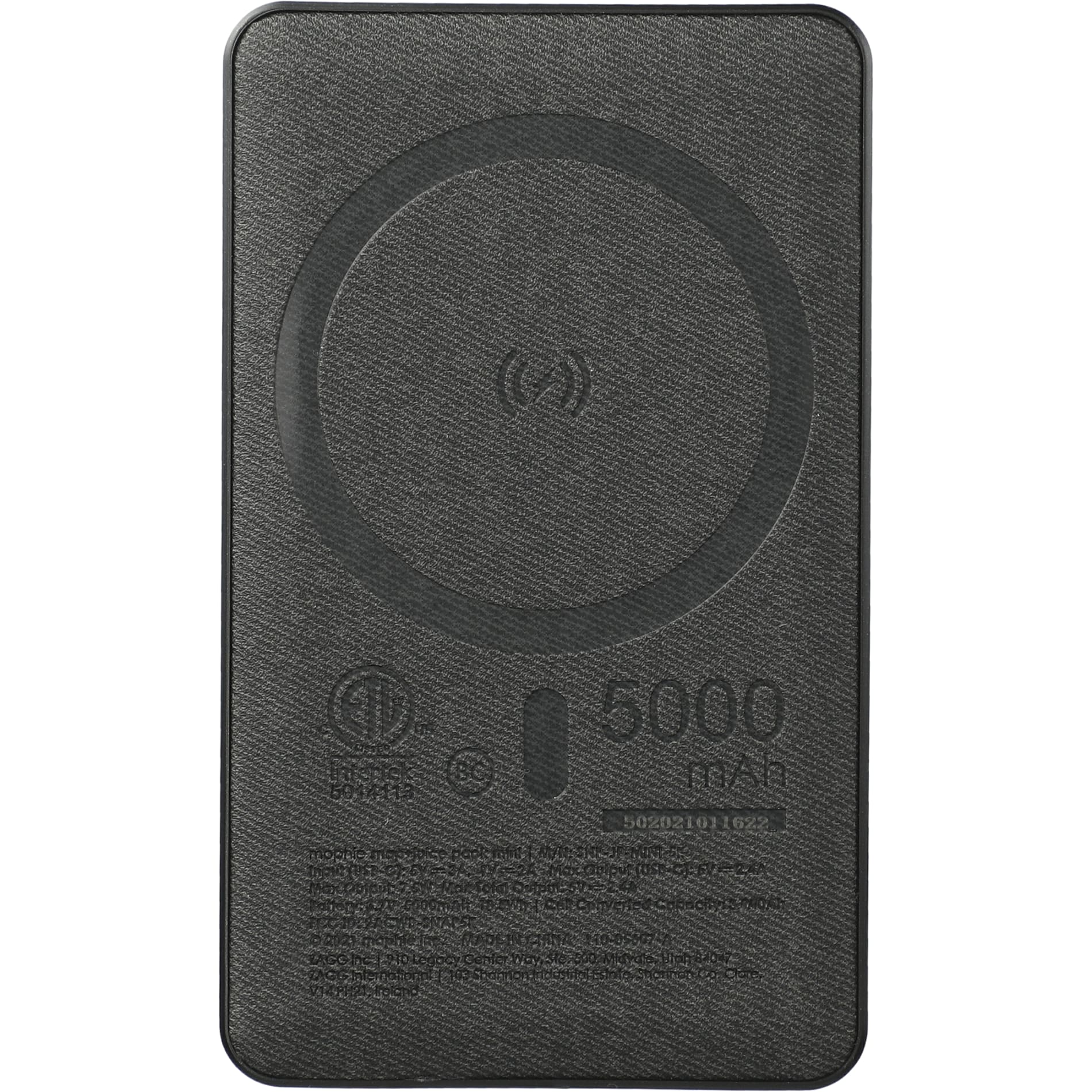 mophie® Snap+ Mini 5000 mAh Wireless Power Bank - Etchified - Etchified - 7124-11BK