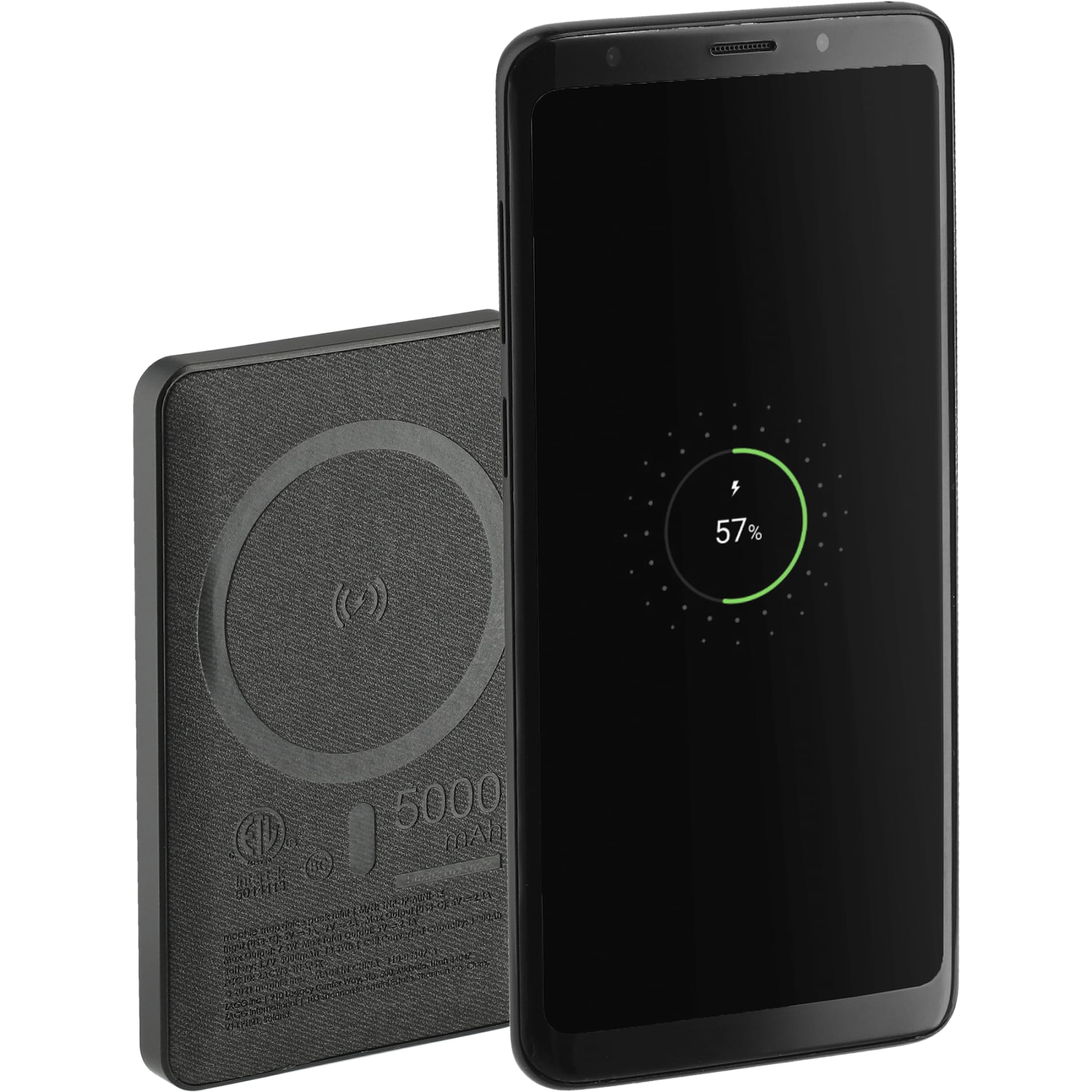 mophie® Snap+ Mini 5000 mAh Wireless Power Bank - Etchified - Etchified - 7124-11BK