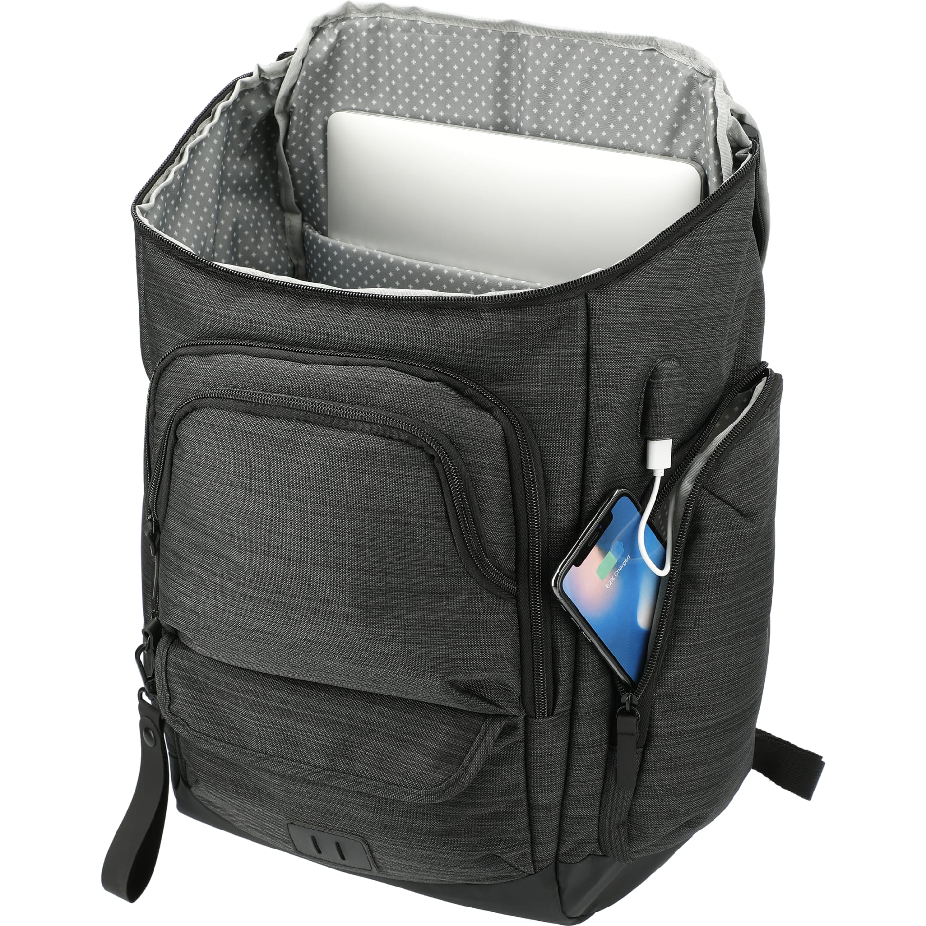 NBN Whitby 15" Computer Backpack w/ USB Port - Etchified - Etchified - 3950-02CA