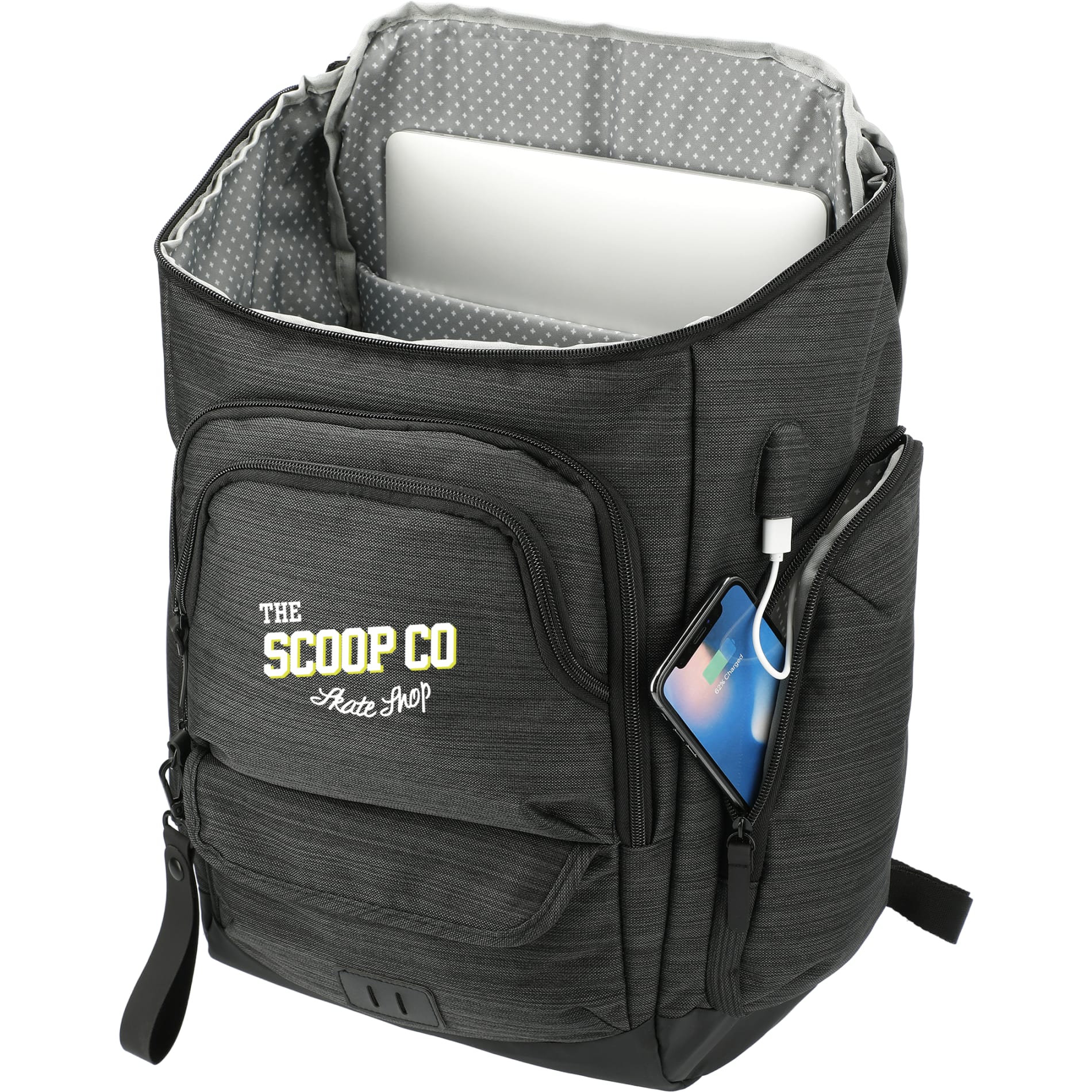 NBN Whitby 15" Computer Backpack w/ USB Port - Etchified - Etchified - 3950-02CA
