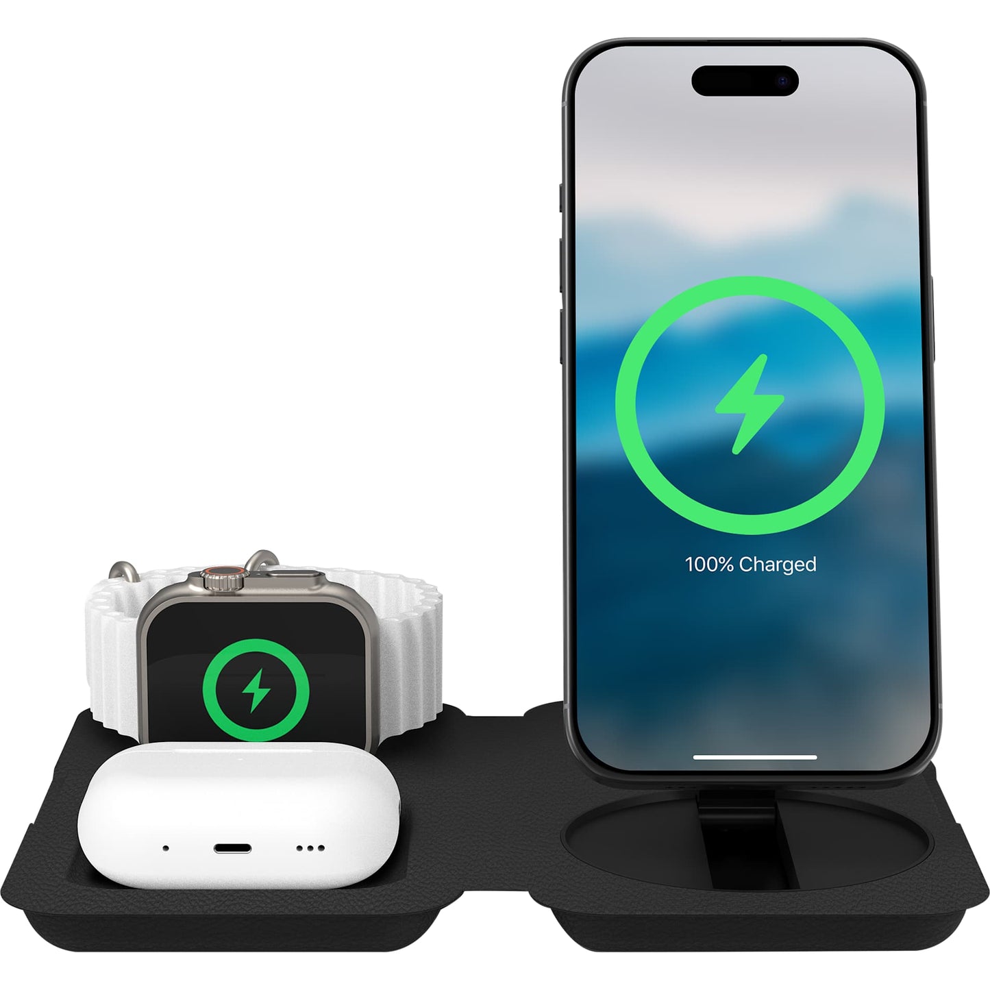 Nimble Fold 3 - in - 1 Wireless Charger - Etchified - Nimble - 7125-07BK