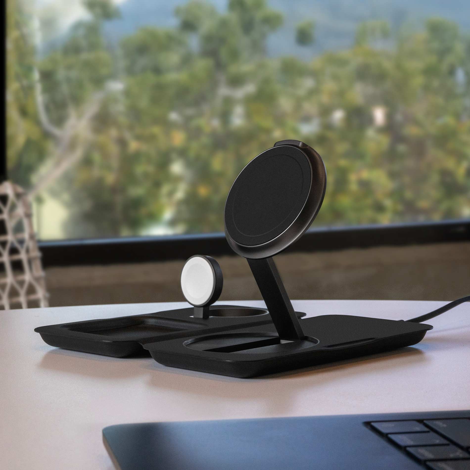 Nimble Fold 3 - in - 1 Wireless Charger - Etchified - Nimble - 7125-07BK