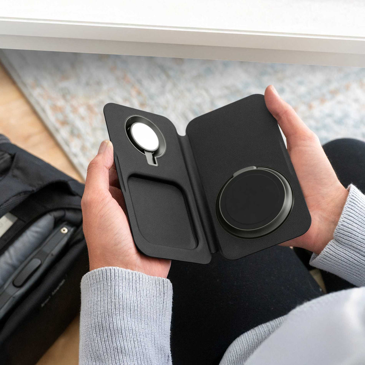Nimble Fold 3 - in - 1 Wireless Charger - Etchified - Nimble - 7125-07BK