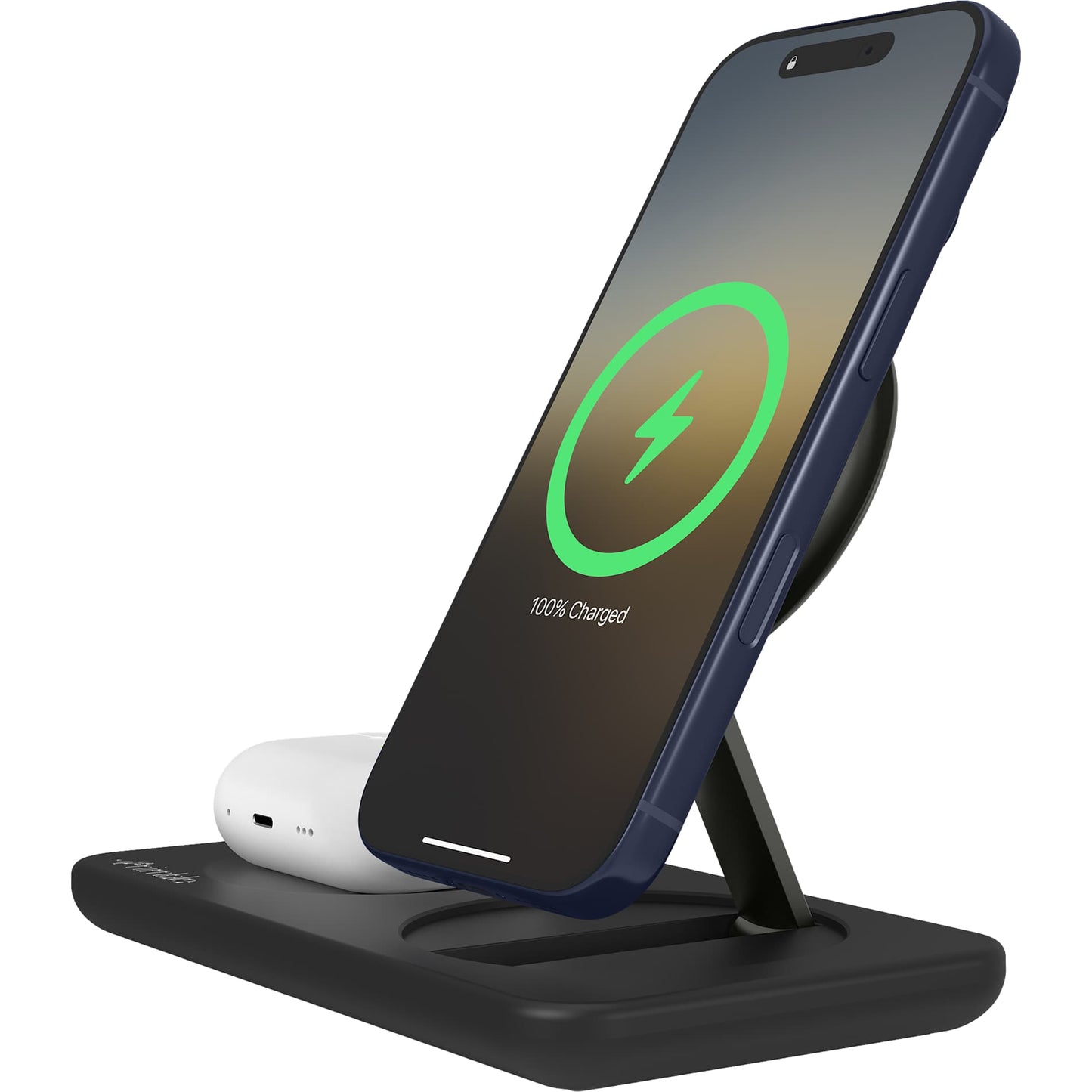 Nimble Podium 2 - in - 1 Wireless Charging Stand - Etchified - Etchified - 7125-10BK