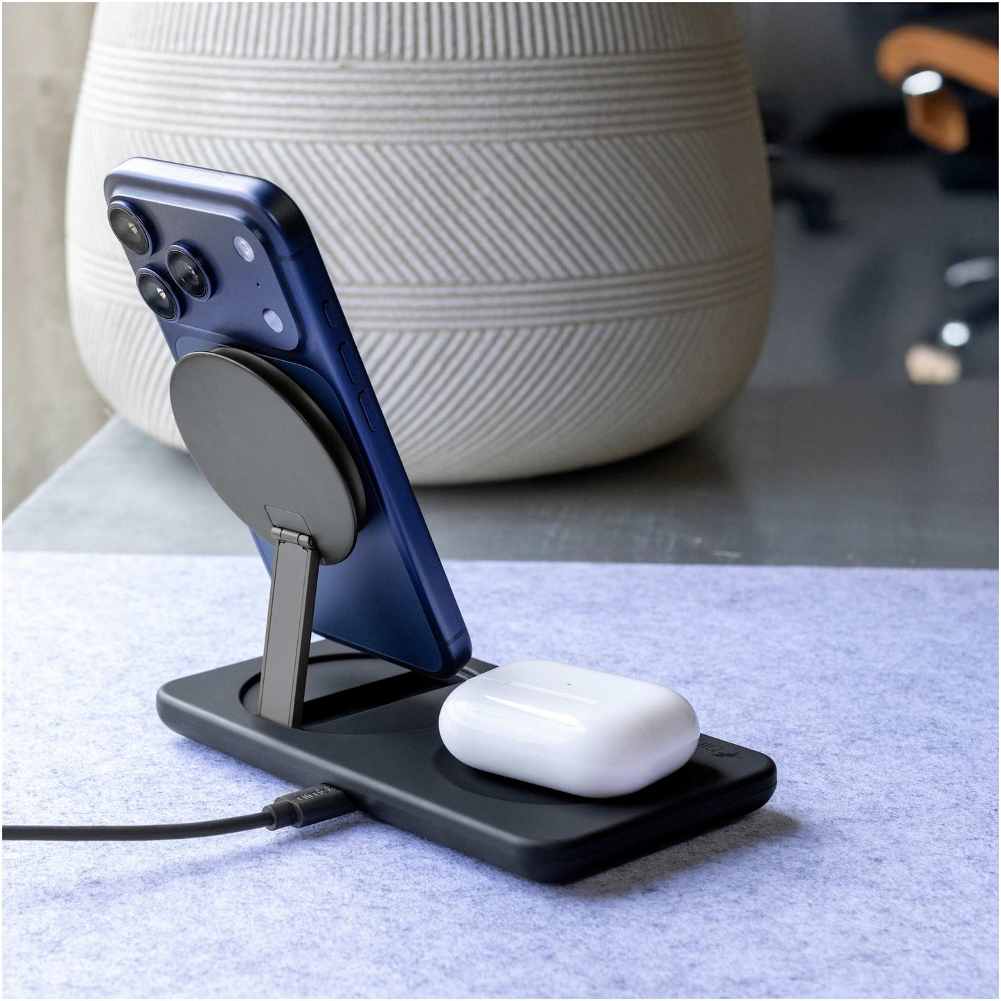 Nimble Podium 2 - in - 1 Wireless Charging Stand - Etchified - Etchified - 7125-10BK