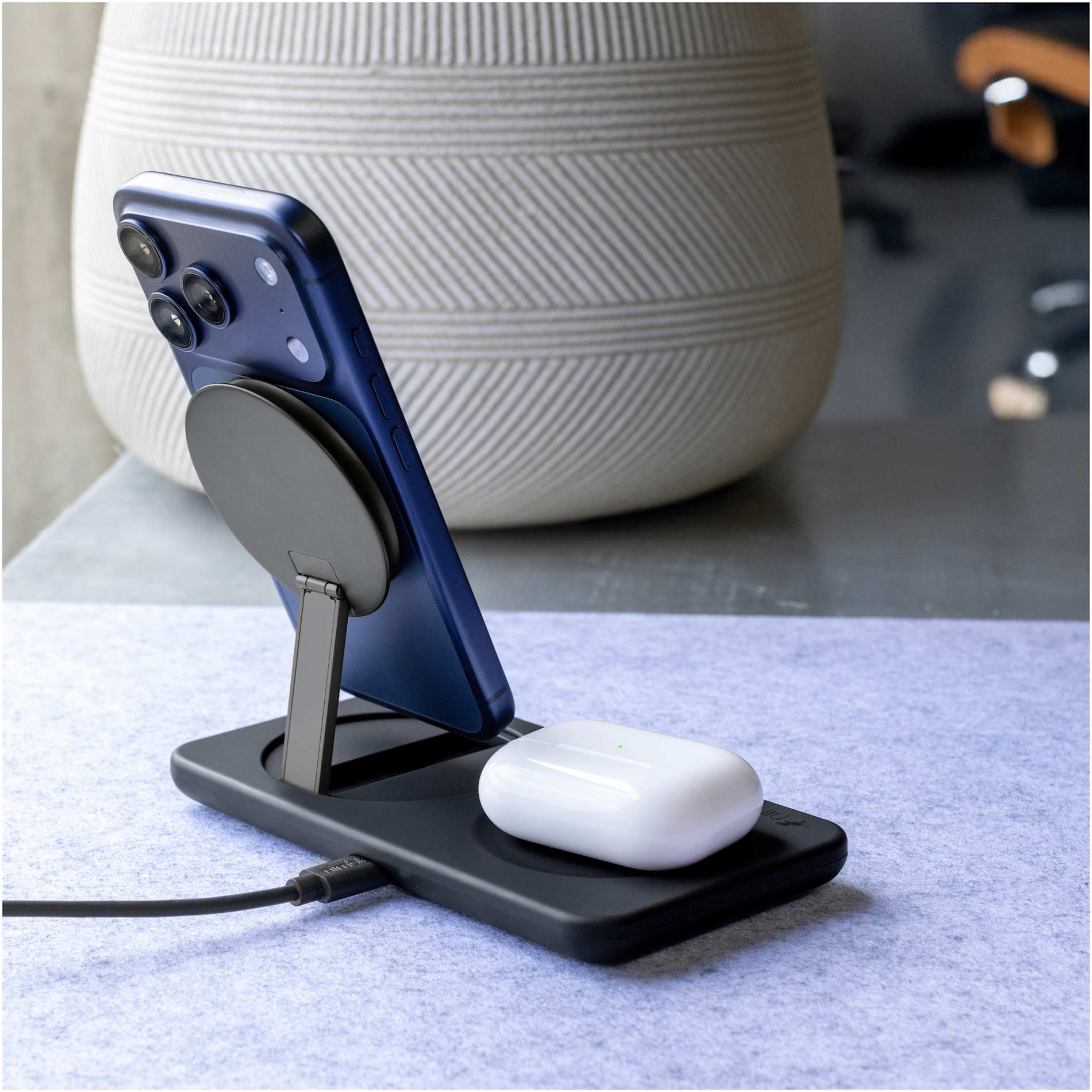 Nimble Podium 2 - in - 1 Wireless Charging Stand - Etchified - Etchified - 7125-10BK