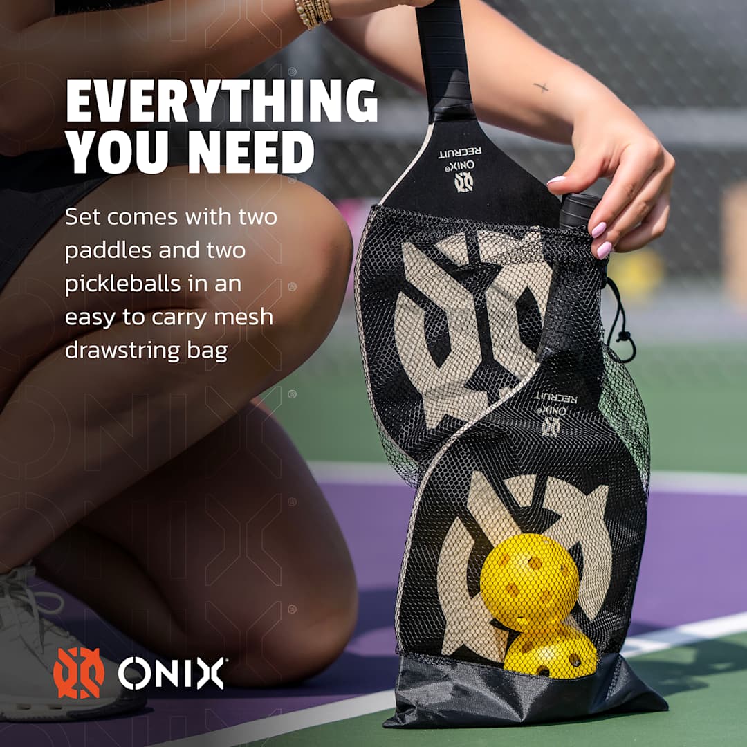 Onix Recruit Beginner Pickleball Set - Etchified - ONIX - 1801-04BK