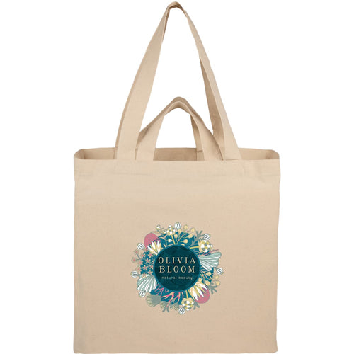 Organic 6oz Cotton Dual Carry Tote - Etchified - GearOne - SM-5228NT