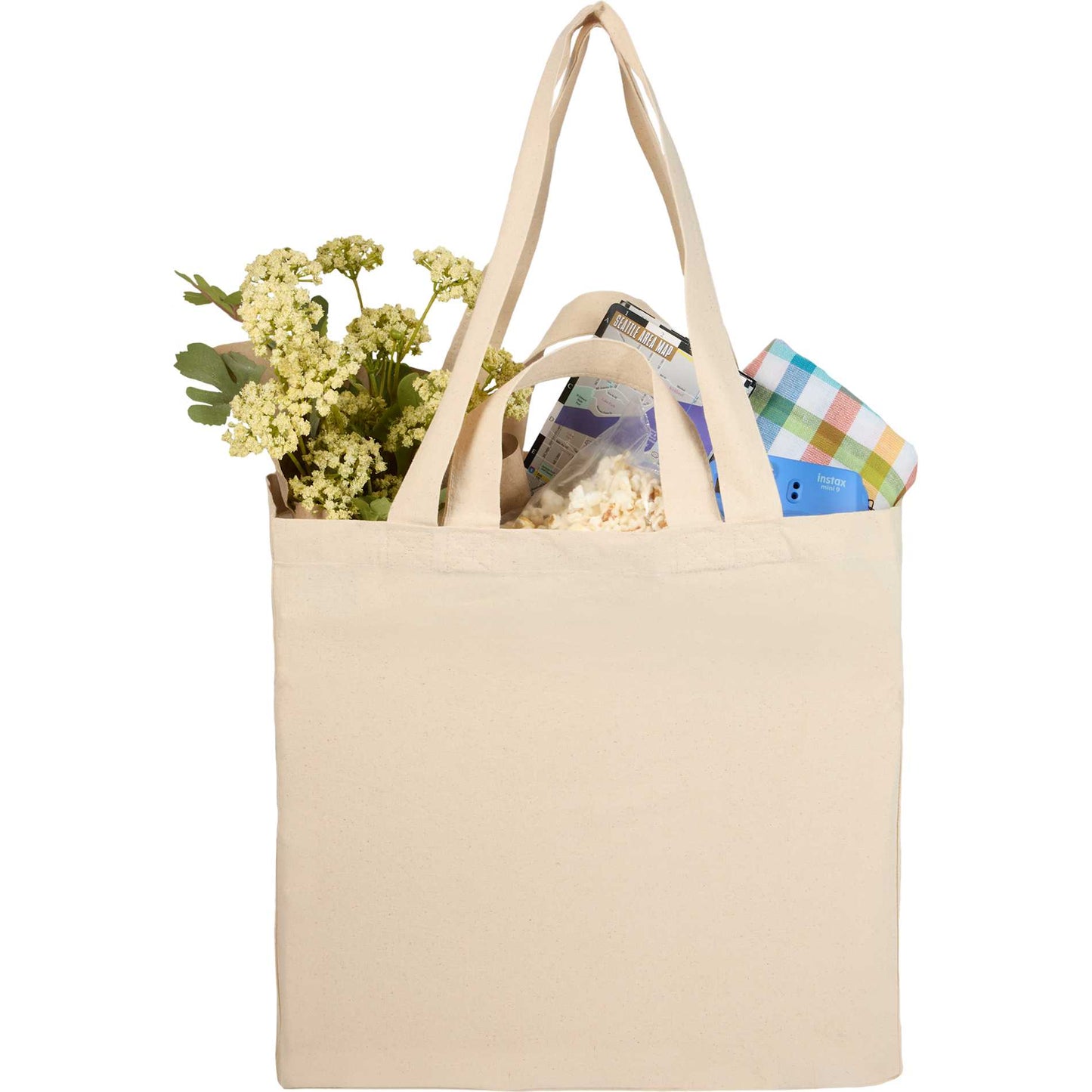 Organic 6oz Cotton Dual Carry Tote - Etchified - GearOne - SM-5228NT