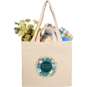 Organic 6oz Cotton Dual Carry Tote - Etchified - GearOne - SM-5228NT