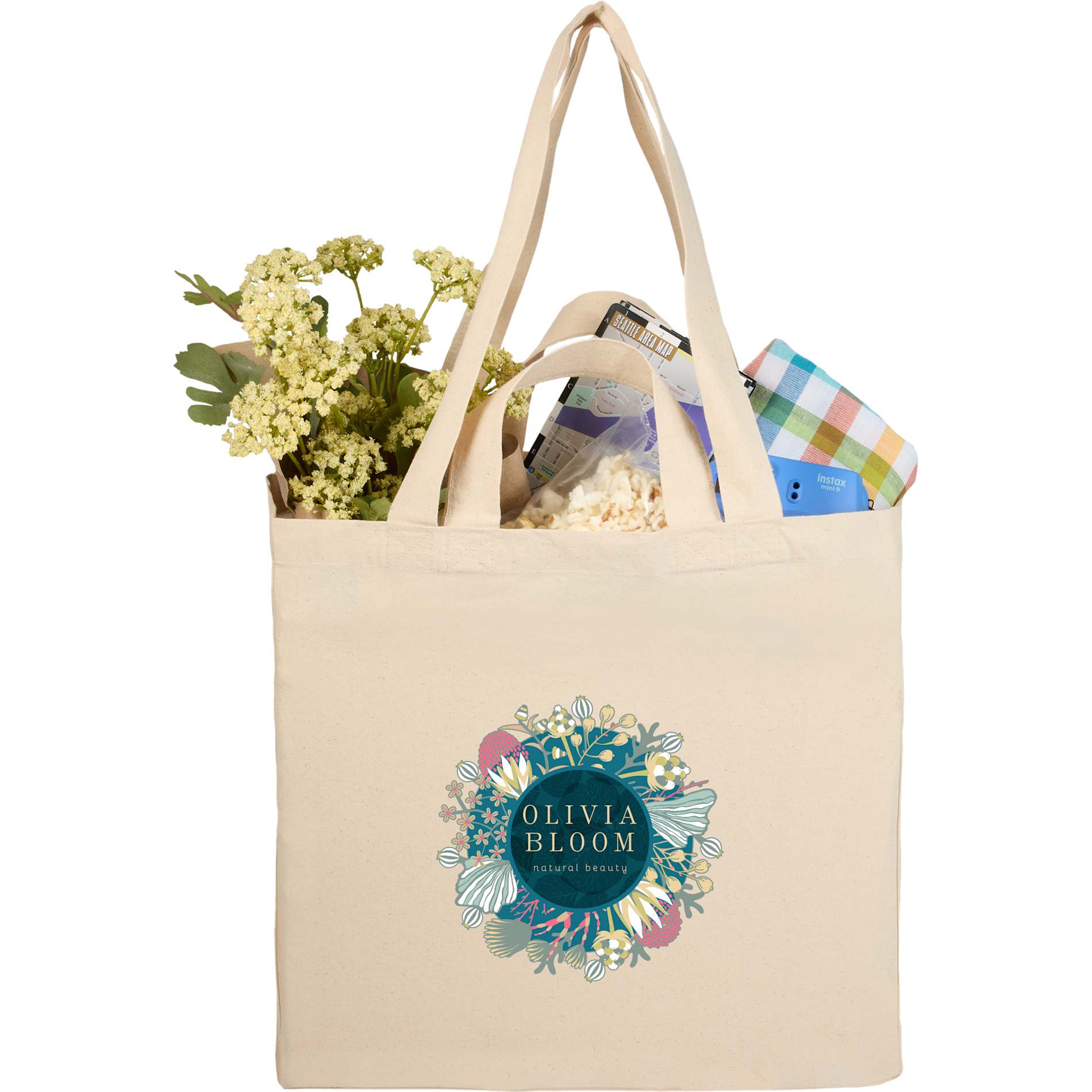 Organic 6oz Cotton Dual Carry Tote - Etchified - GearOne - SM-5228NT