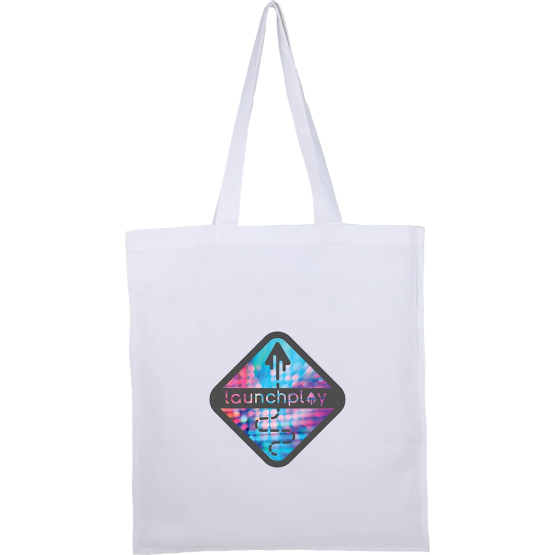 Organic 8oz Cotton Double Stitch Tote - Etchified - GearOne - 7901-40WH