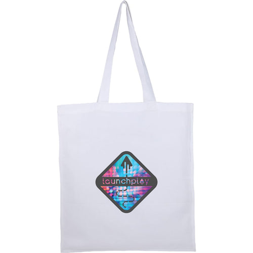 Organic 8oz Cotton Double Stitch Tote - Etchified - GearOne - 7901-40WH