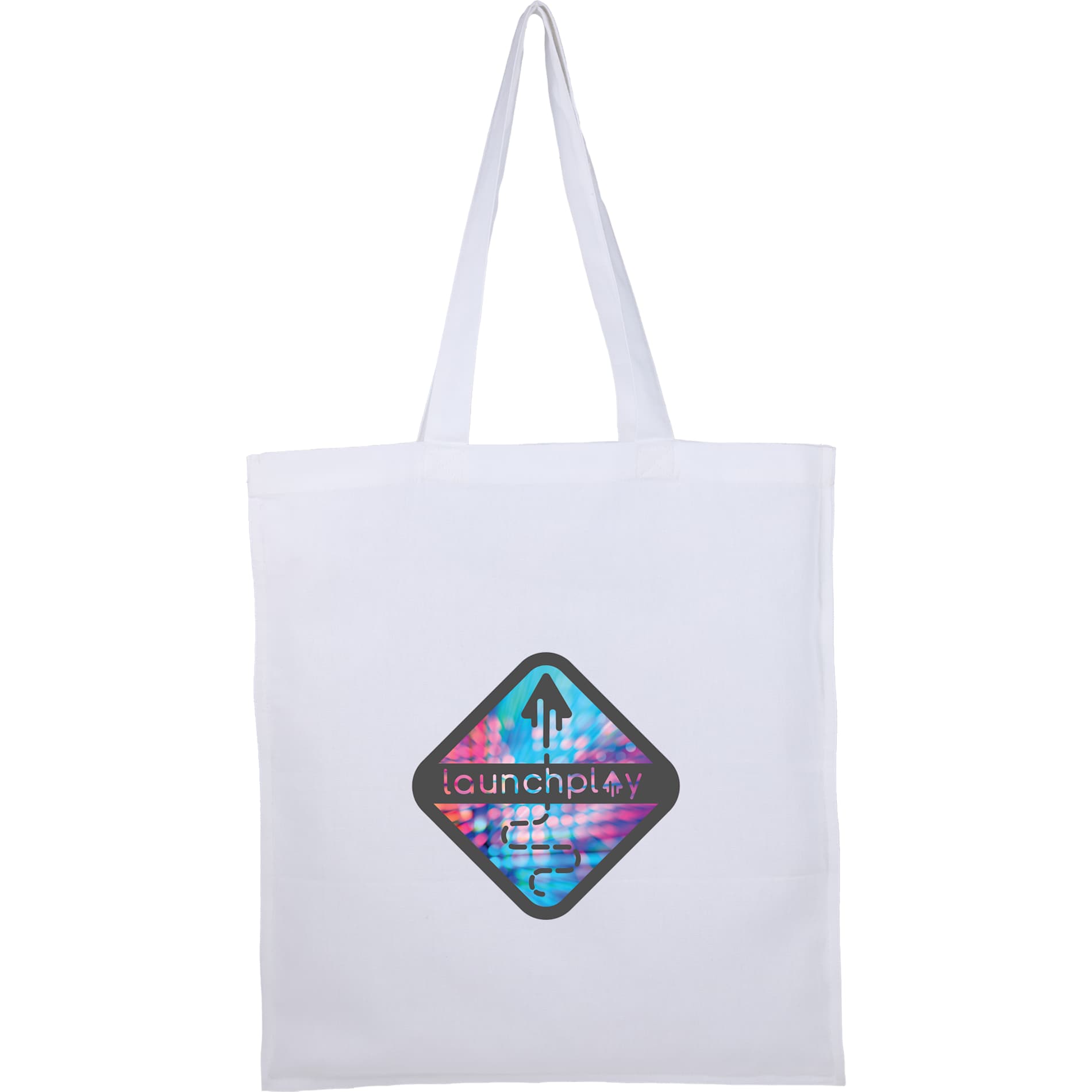 Organic 8oz Cotton Double Stitch Tote - Etchified - GearOne - 7901-40WH