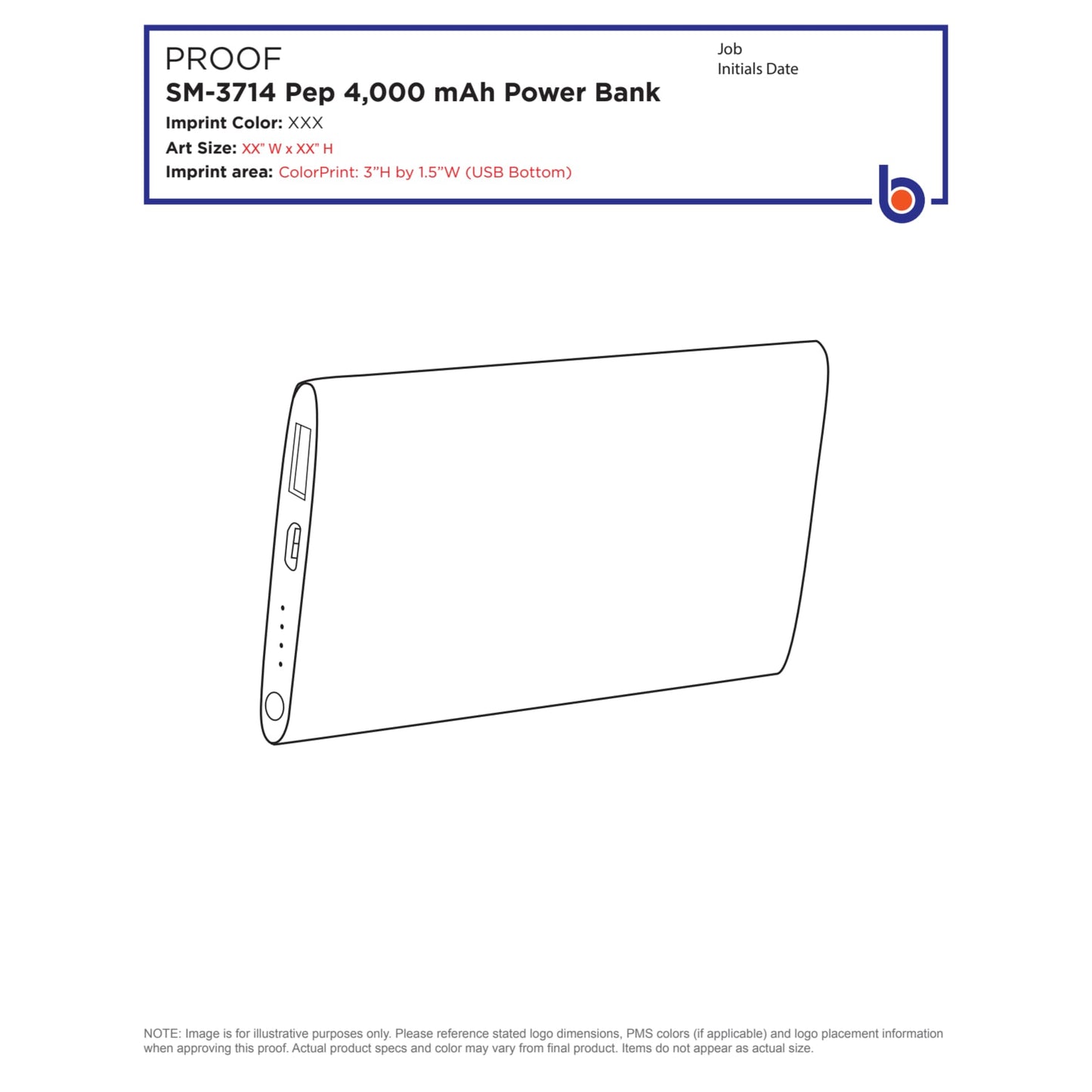 Pep 4000 mAh Power Bank - Etchified - Etchified - SM-3714BK