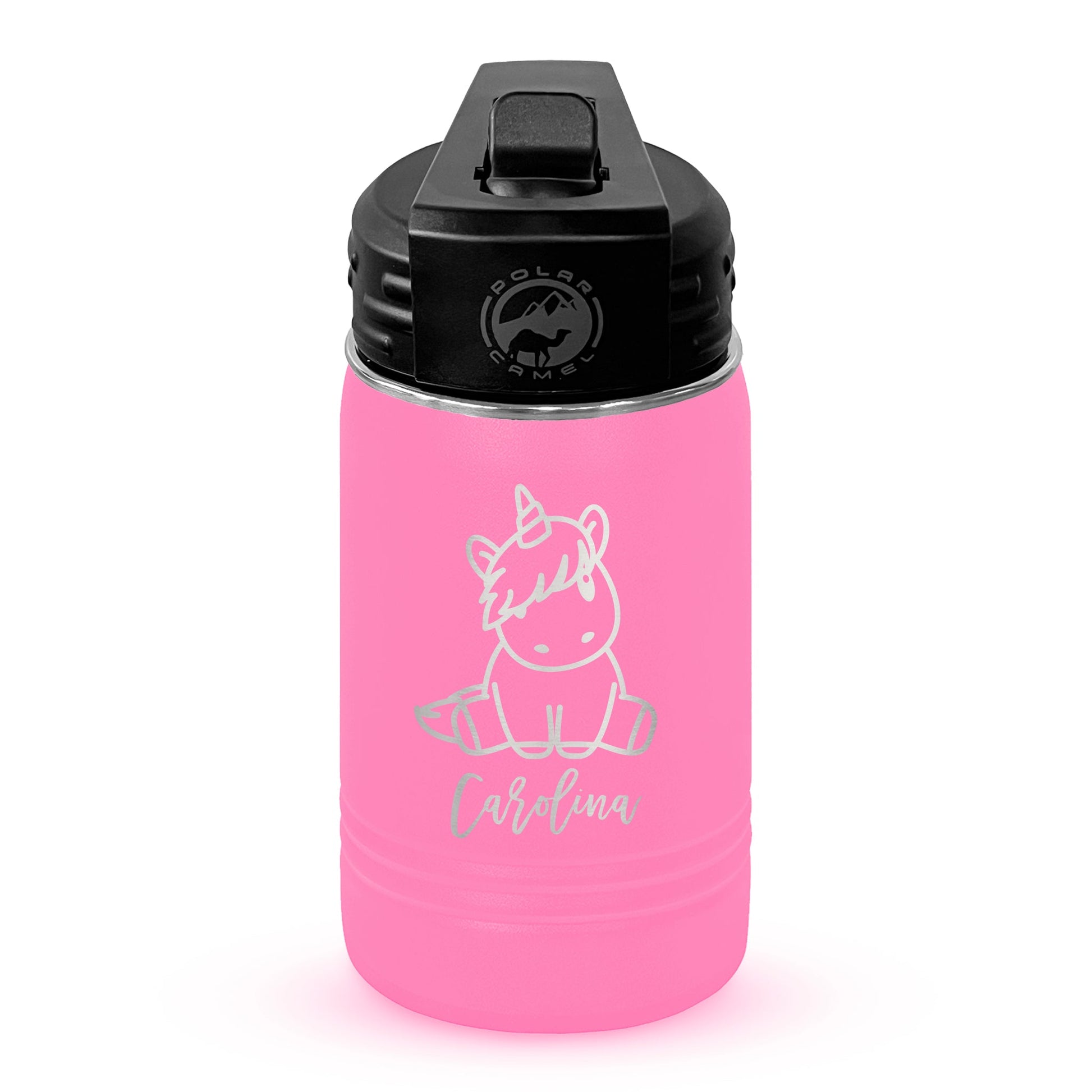 Personalized 12oz Youth Water Bottle with Laser Engraved Logo - Etchified - Polar Camel® - LWB055