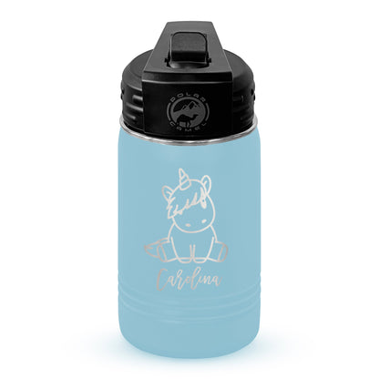 Personalized 12oz Youth Water Bottle with Laser Engraved Logo - Etchified - Polar Camel® - LWB057