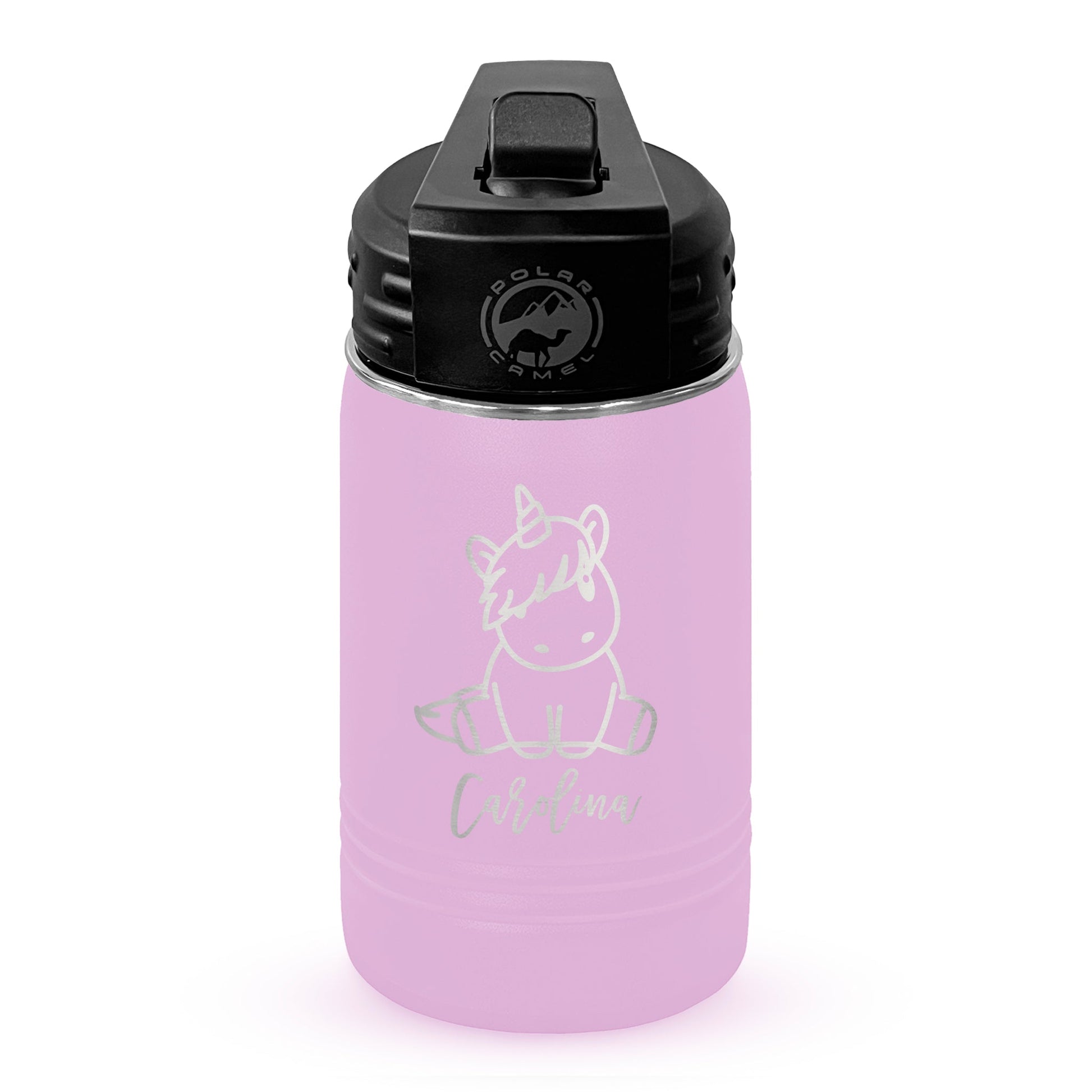 Personalized 12oz Youth Water Bottle with Laser Engraved Logo - Etchified - Polar Camel® - LWB058