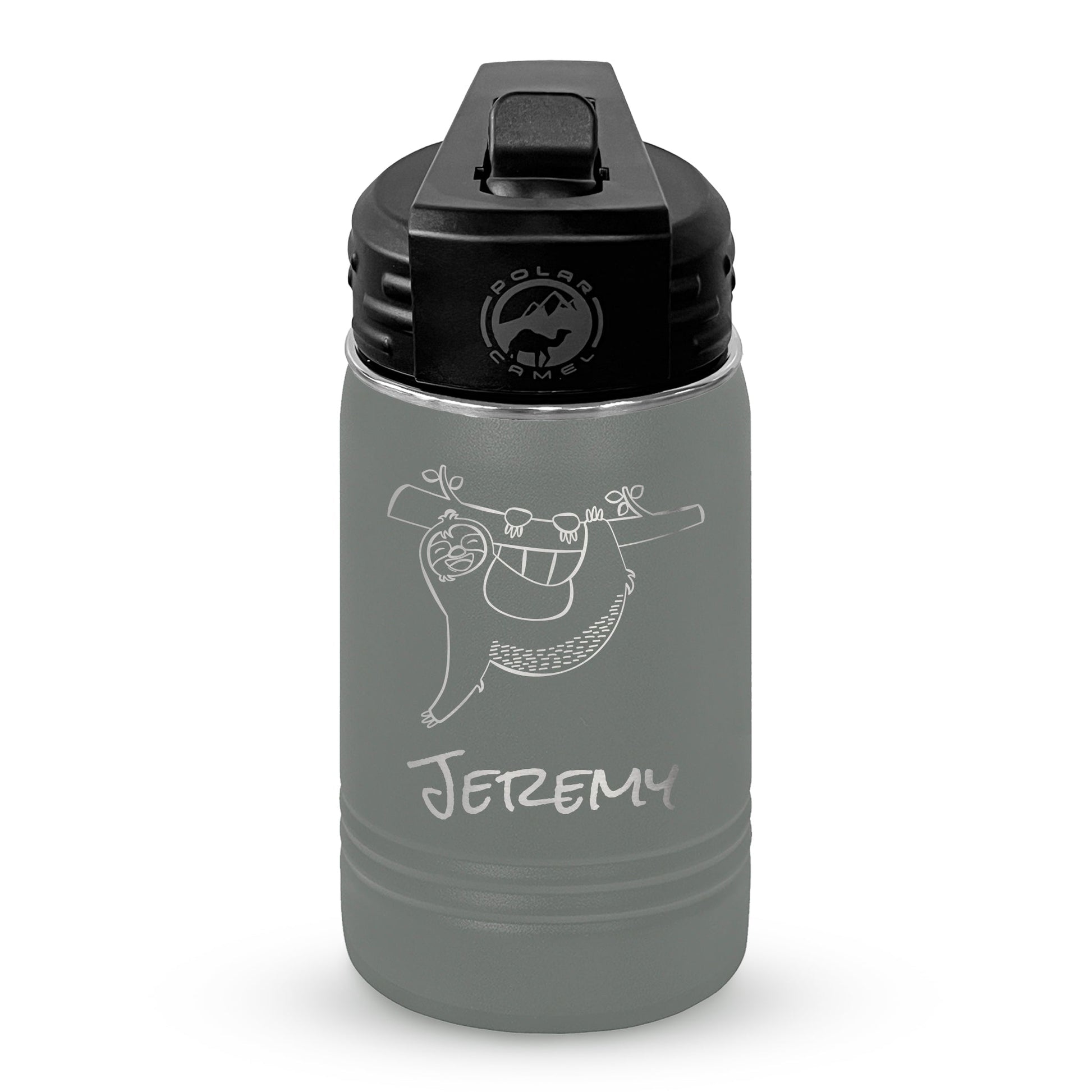 Personalized 12oz Youth Water Bottle with Laser Engraved Logo - Etchified - Polar Camel® - LWB060