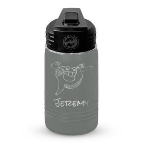 Personalized 12oz Youth Water Bottle with Laser Engraved Logo - Etchified - Polar Camel® - LWB060