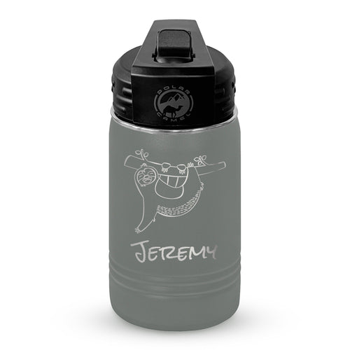 Personalized 12oz Youth Water Bottle with Laser Engraved Logo - Etchified - Polar Camel® - LWB060