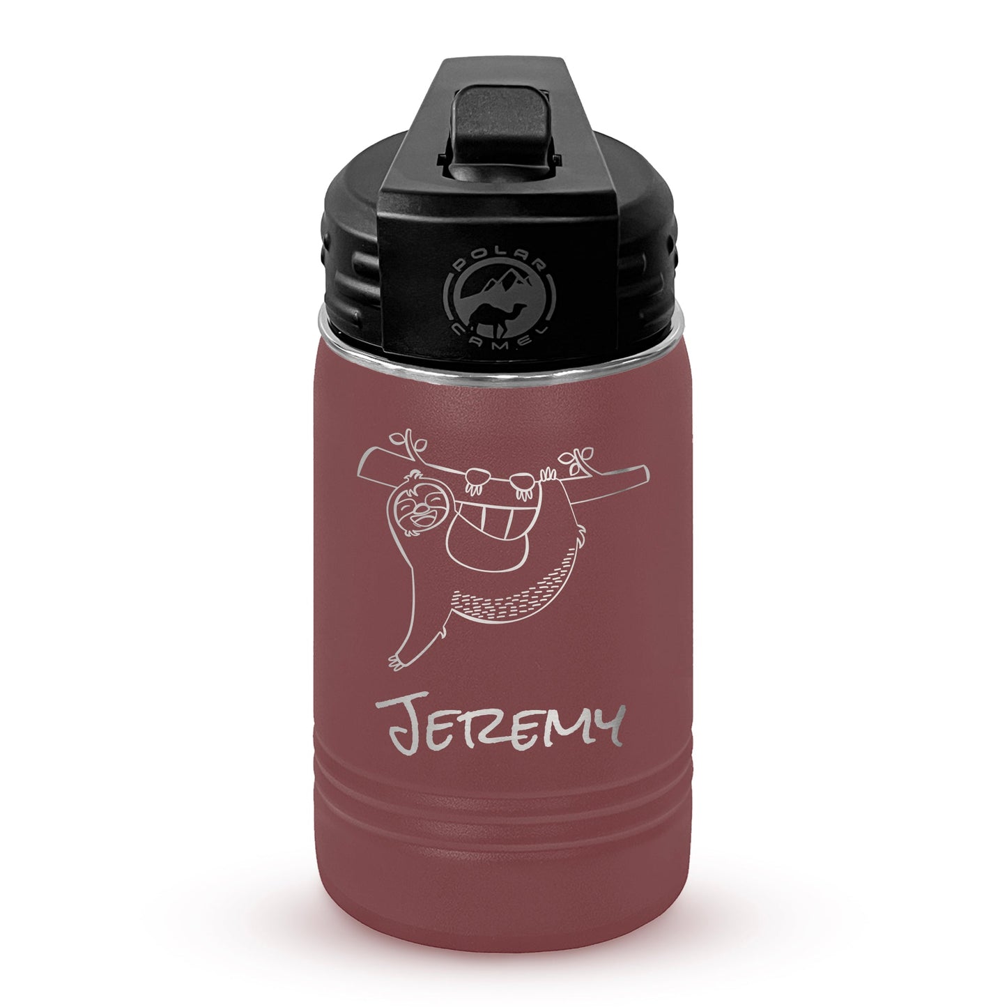 Personalized 12oz Youth Water Bottle with Laser Engraved Logo - Etchified - Polar Camel® - LWB063