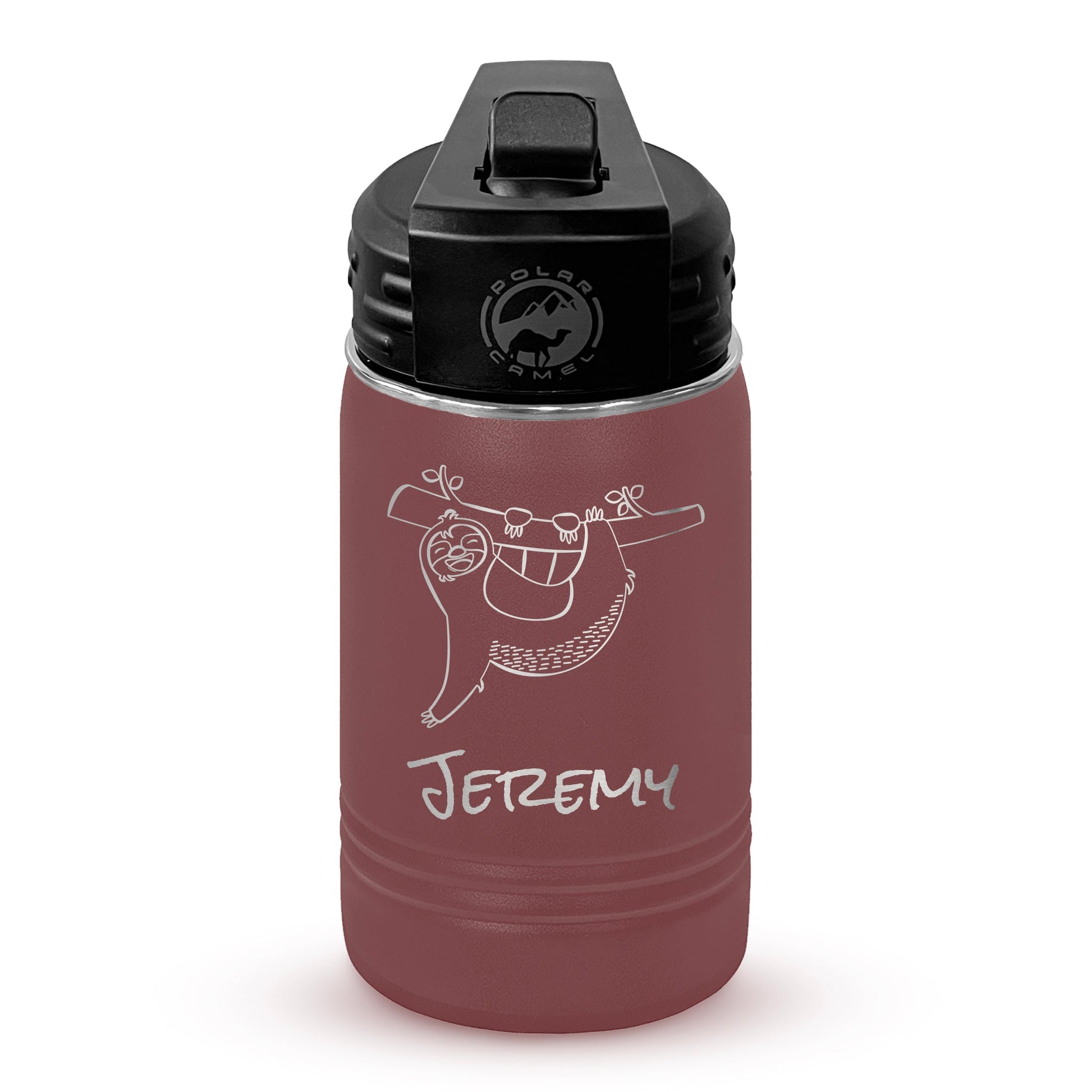 Personalized 12oz Youth Water Bottle with Laser Engraved Logo - Etchified - Polar Camel® - LWB063