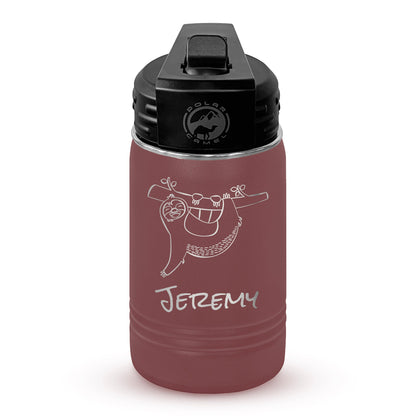 Personalized 12oz Youth Water Bottle with Laser Engraved Logo - Etchified - Polar Camel® - LWB063